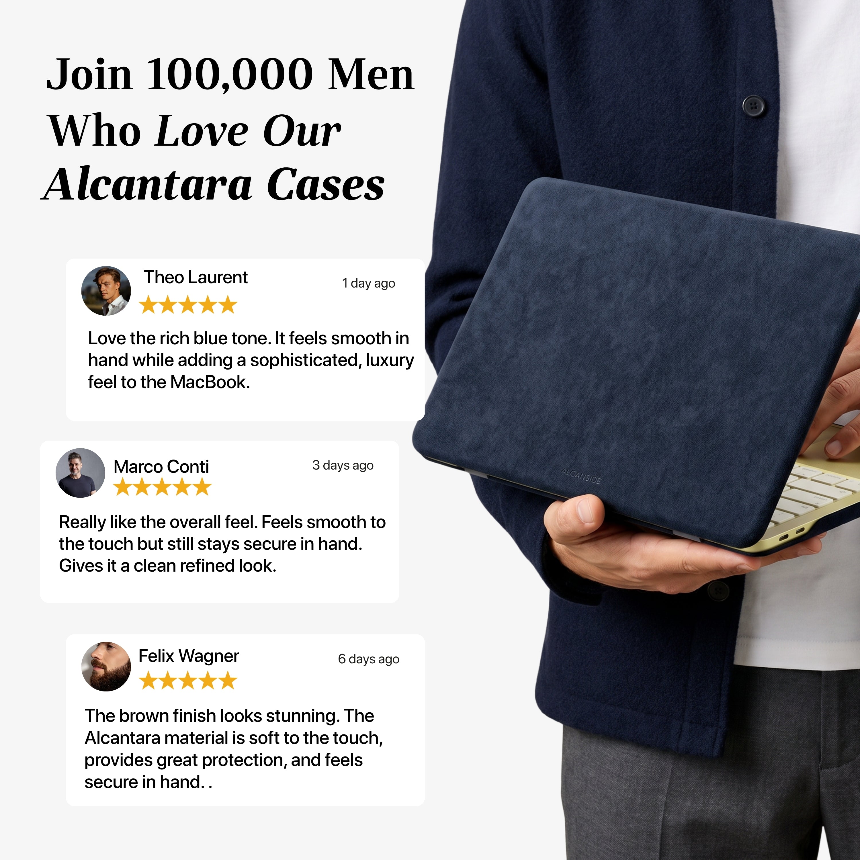 Alcantara MacBook Neo Cover – For 13 inch (2026) – Navy Blue