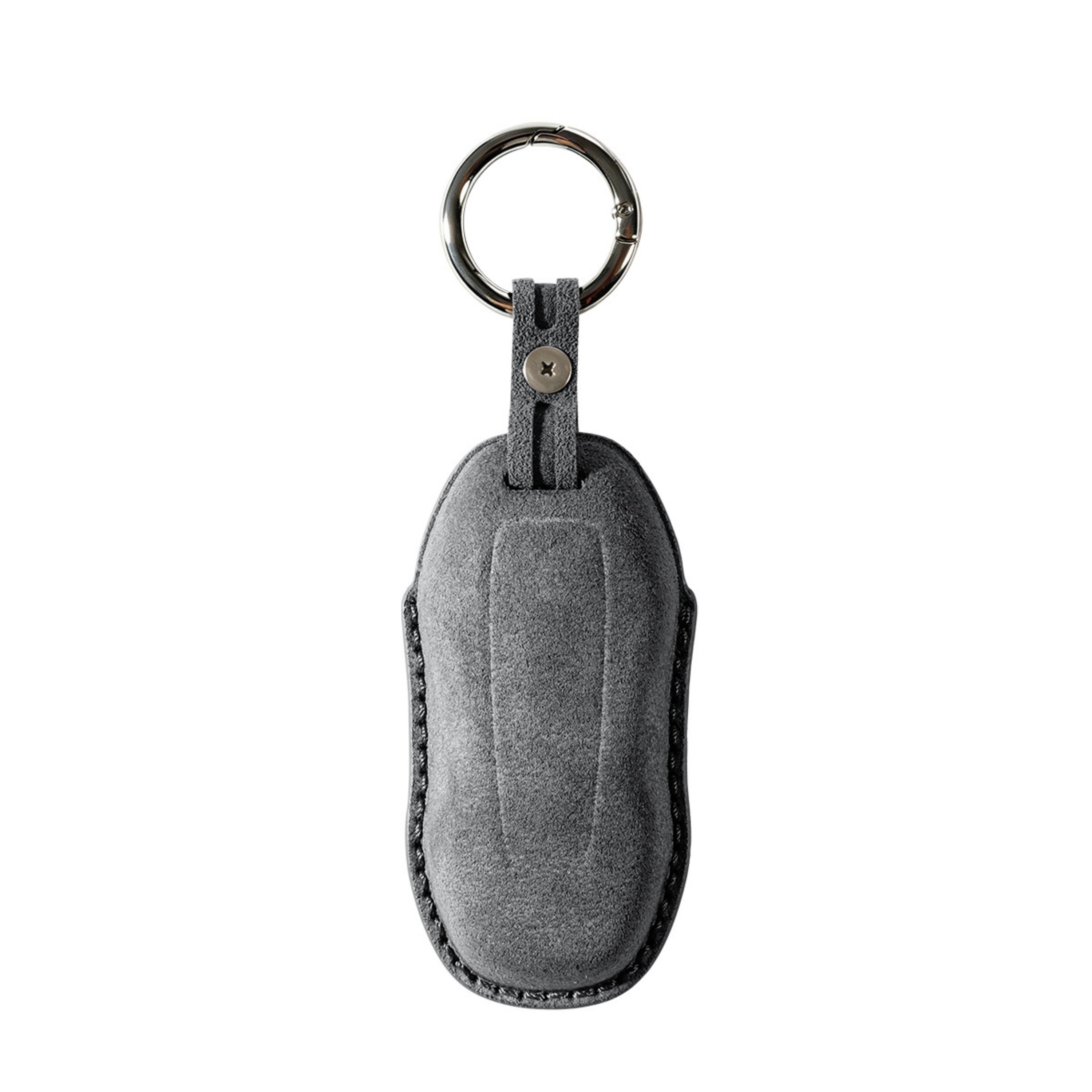 Alcantara Car Key Fob Cover for Porsche Model C - Space Grey