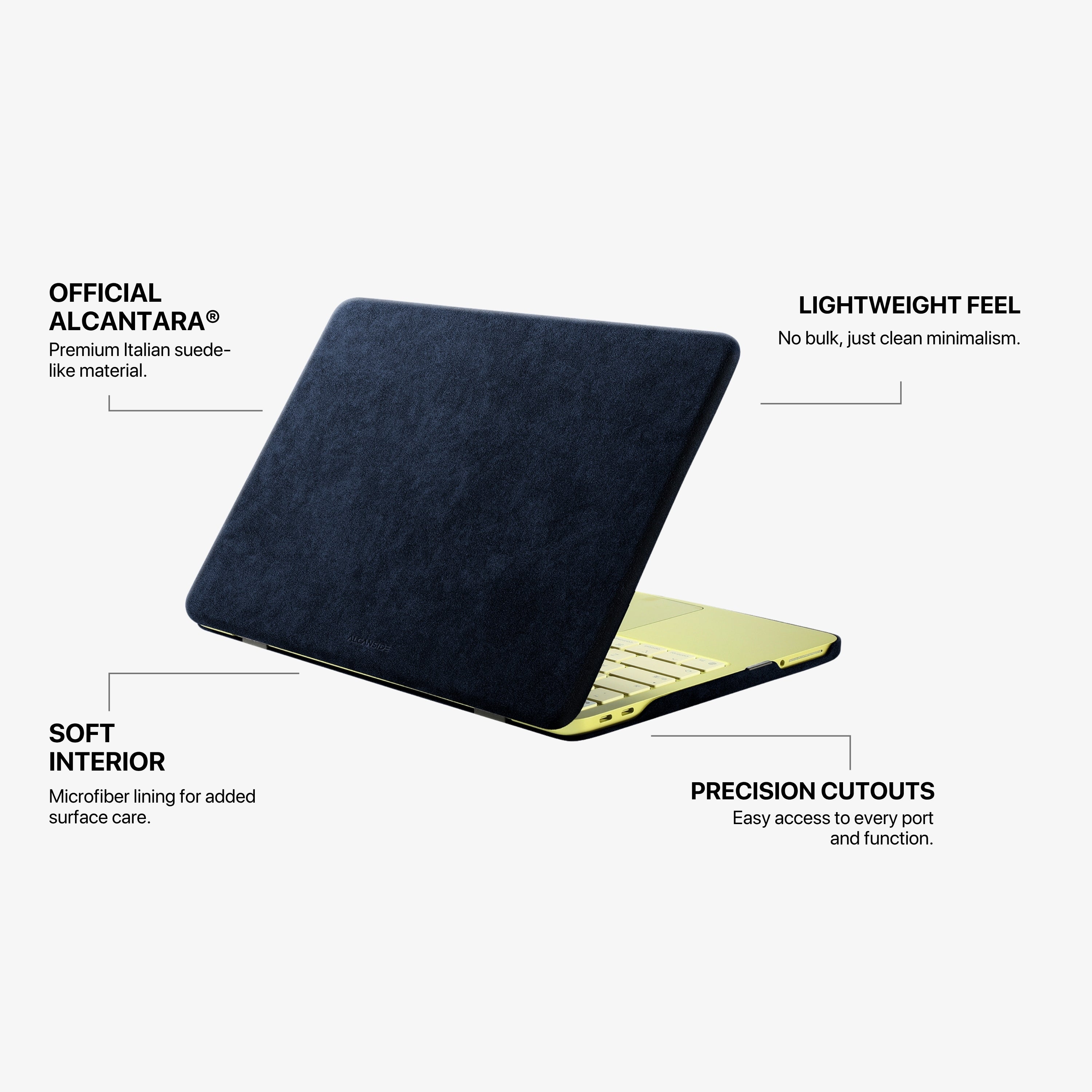 Alcantara MacBook Neo Cover – For 13 inch (2026) – Navy Blue