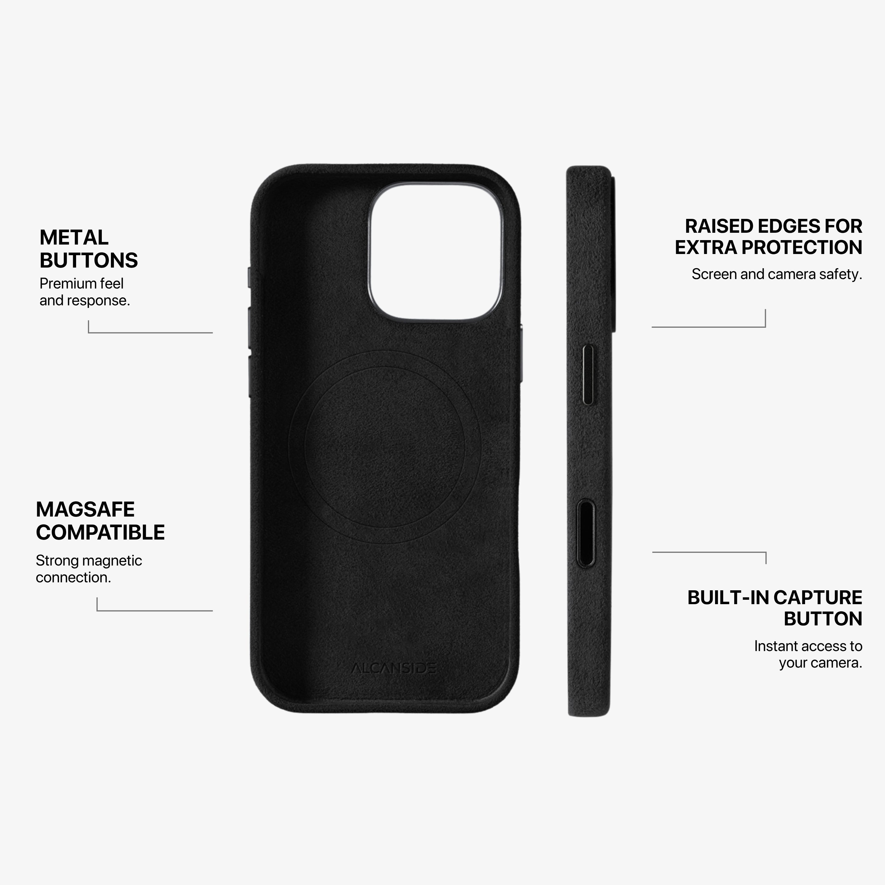 iPhone 16 Pro Max - Alcantara Case - Deep Black