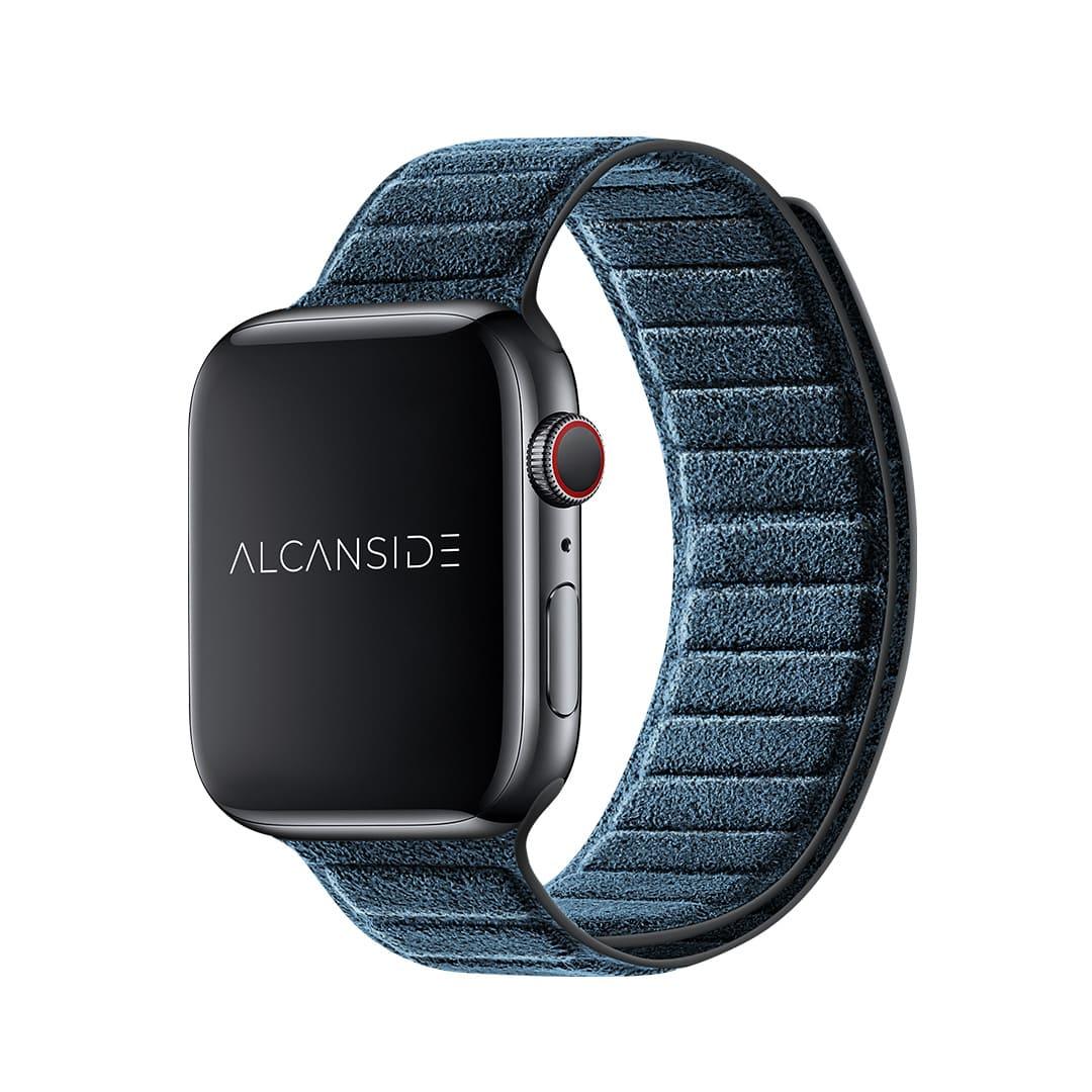 Alcantara Apple Watch Bandje - Ocean Blue - 42/44/45mm & Ultra (49mm)