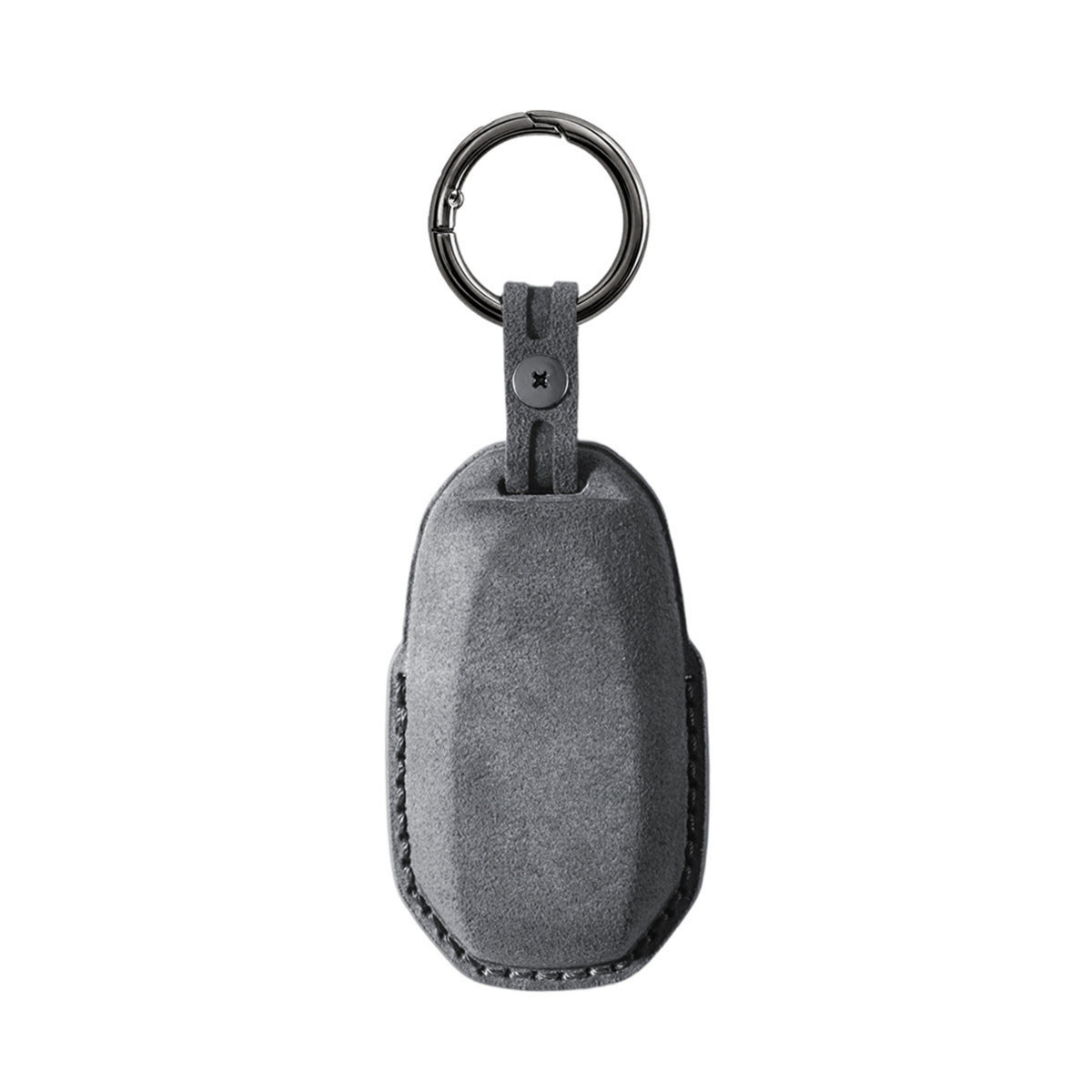 Infiniti Model A Alcantara key cover in Space Grey, back view