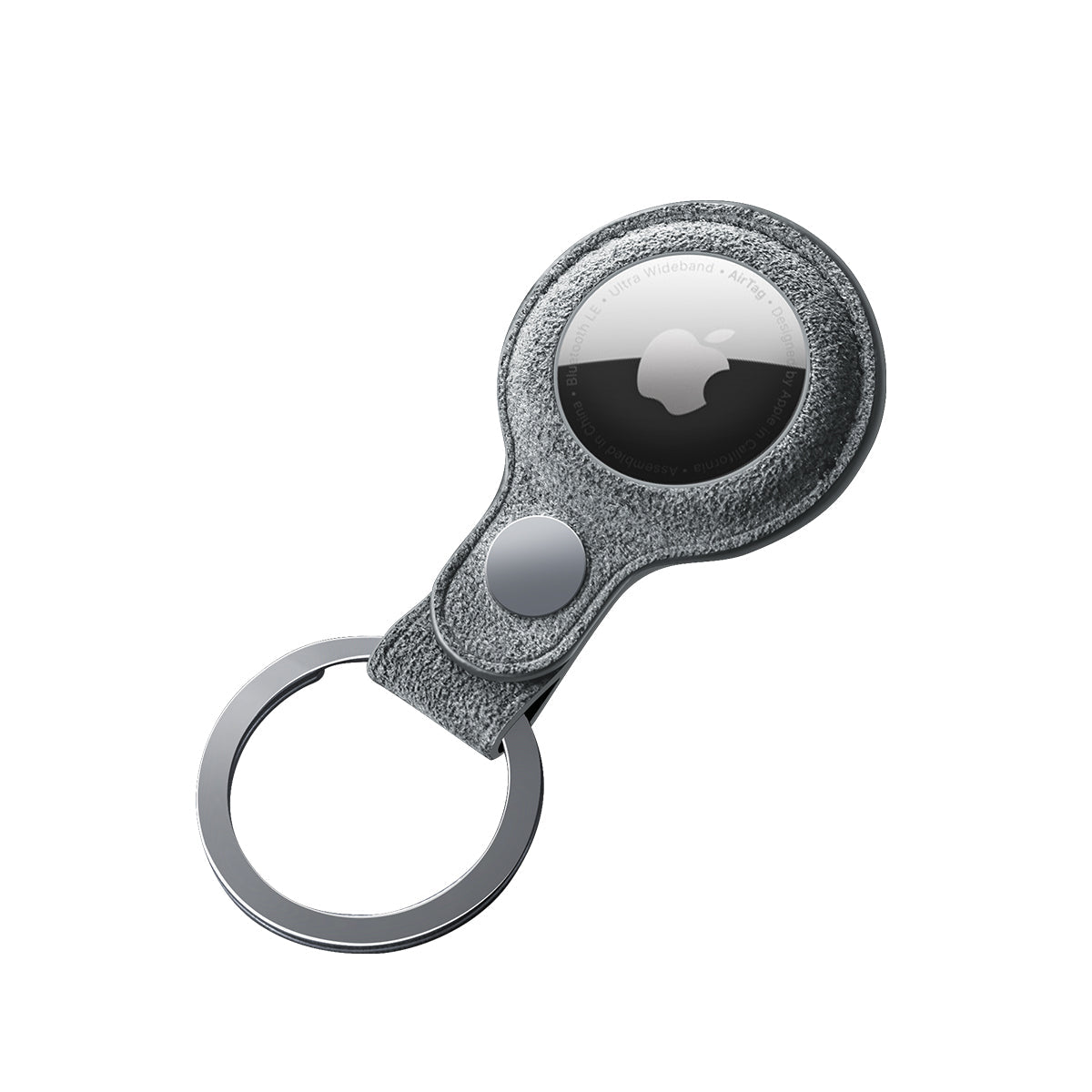 Alcantara AirTag Key Ring - Nardo Gray - Alcanside