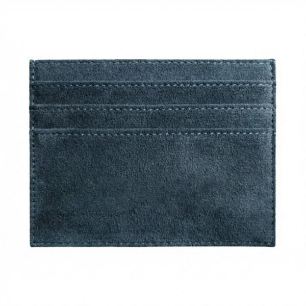 Alcantara Card Wallet - Navy Blue