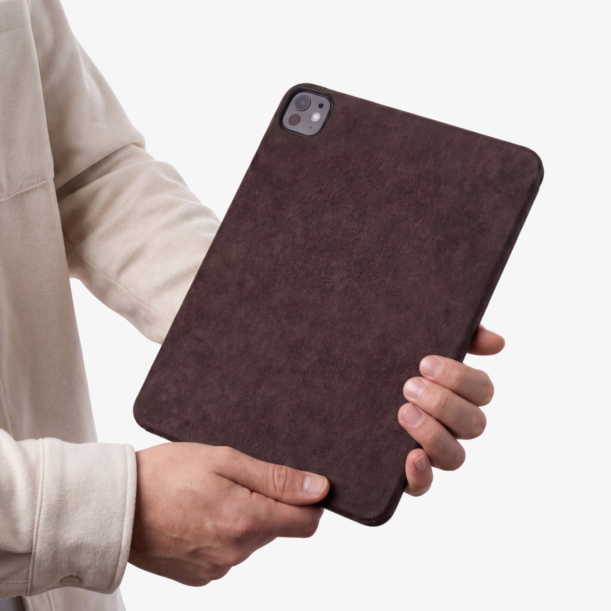 Alcantara iPad Cover - For iPad Pro (13 inch) - Chocolate Brown - Alcanside