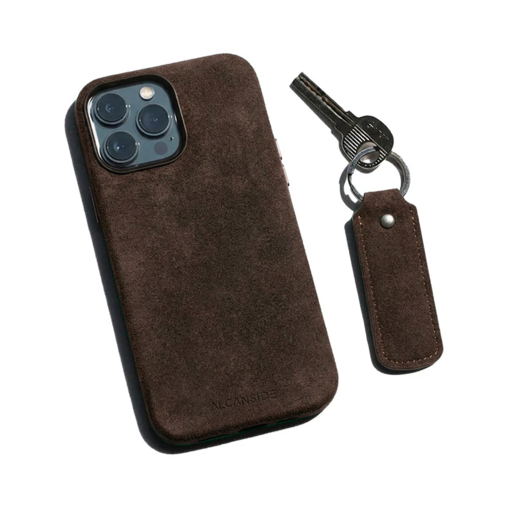 Alcantara Keychain - Chocolate Brown - Alcanside