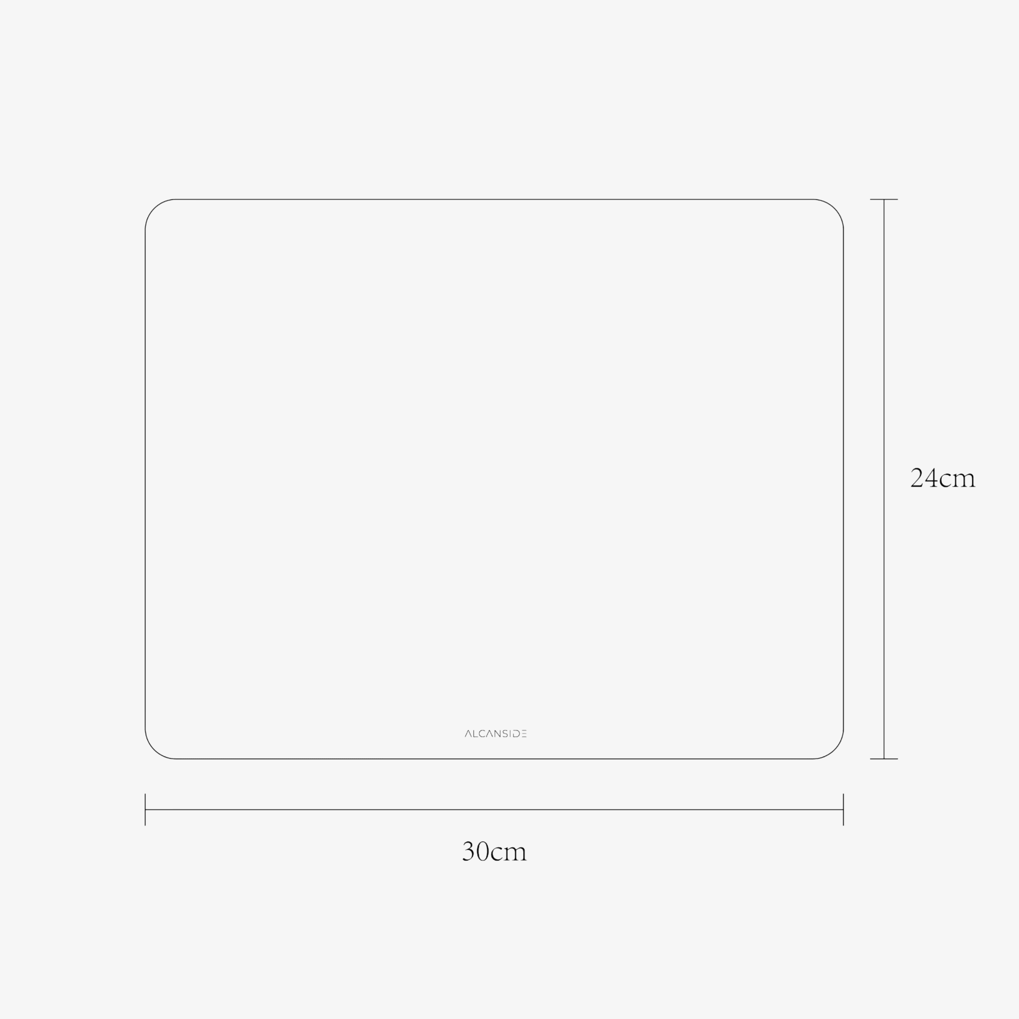 Alcantara Mousepad 30x24cm - Space Grey - Alcanside