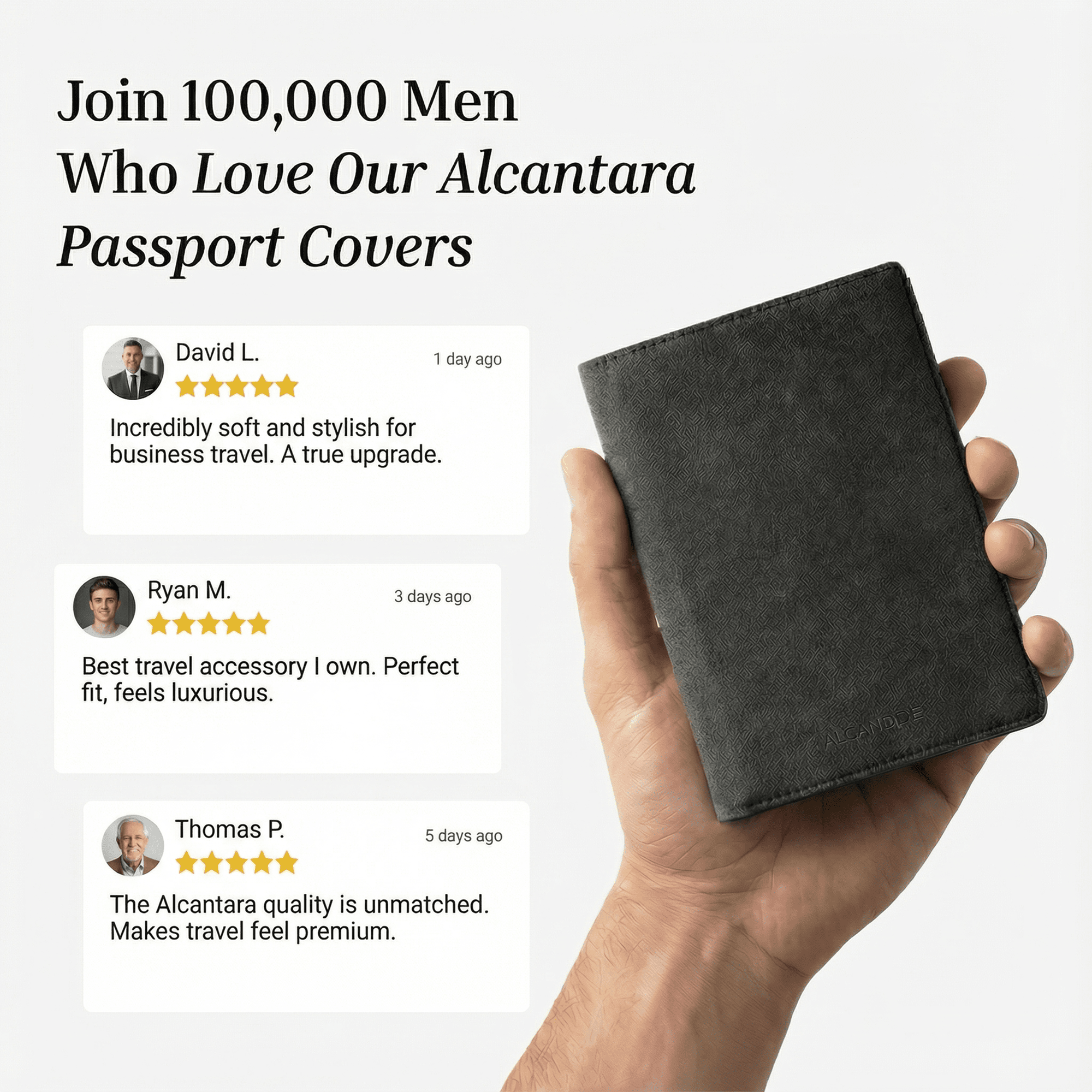 Alcantara Passport Cover - Space Grey - Alcanside