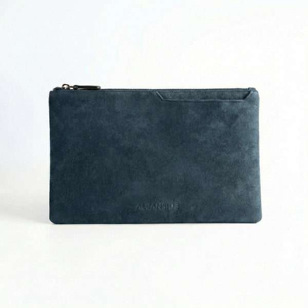 Alcantara Pouch - Navy Blue