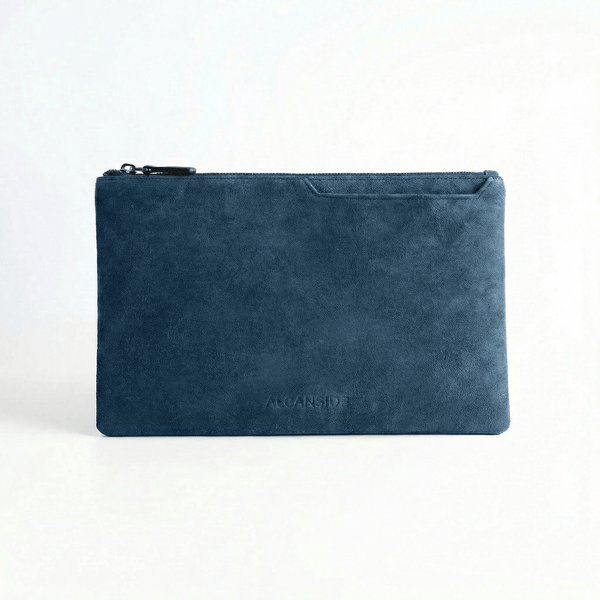 Alcantara Pouch - Ocean Blue