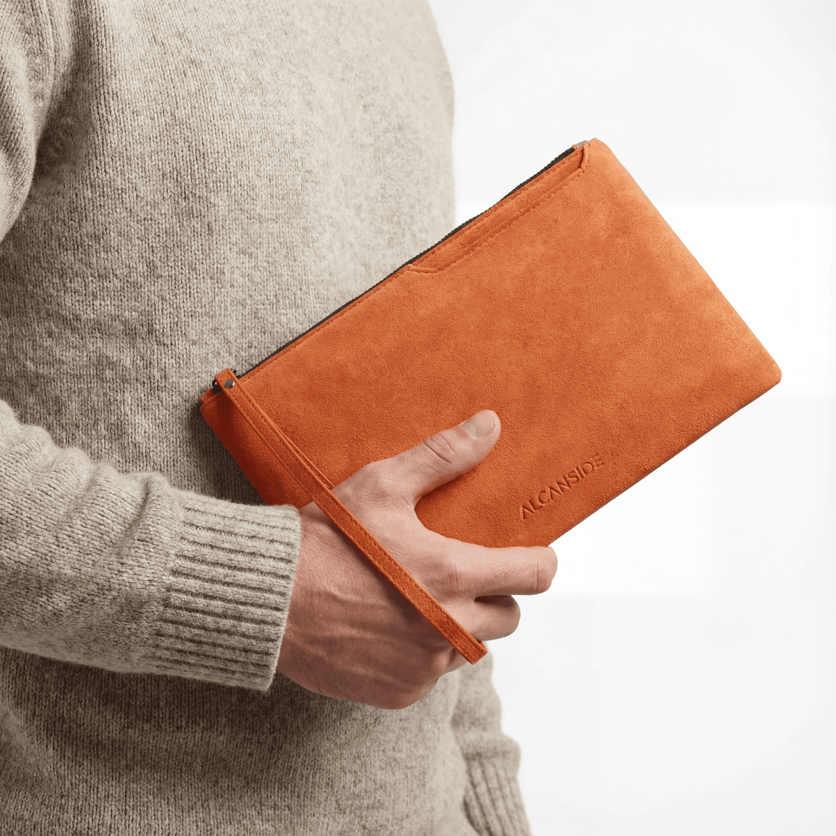 Alcantara Pouch - Orange - Alcanside