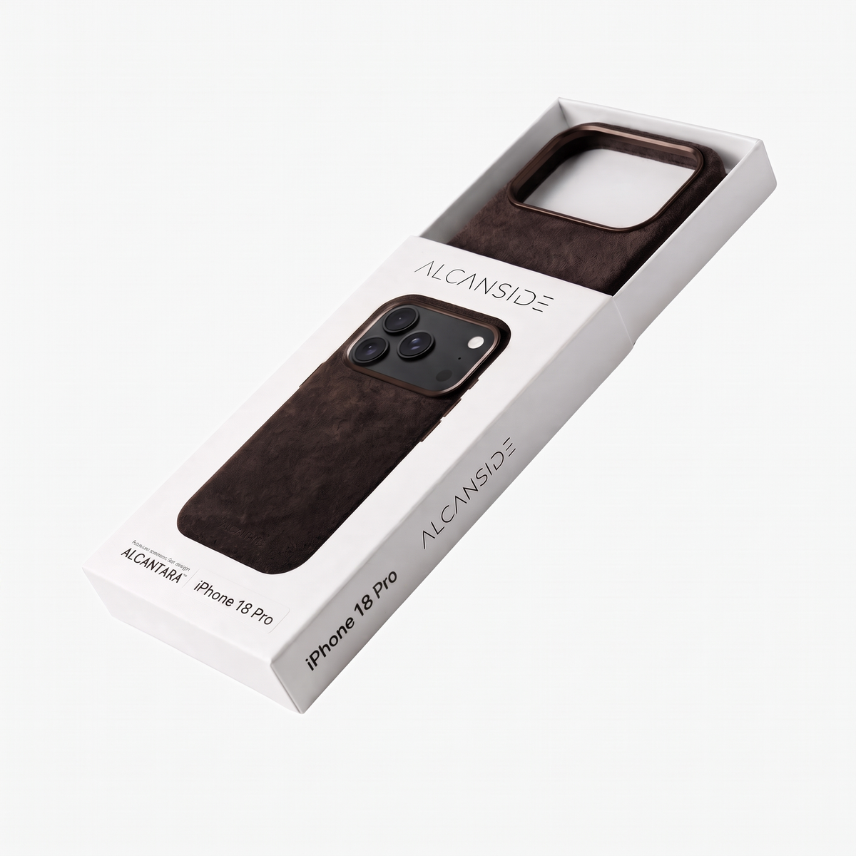 iPhone 18 Pro Max Alcantara case packaging