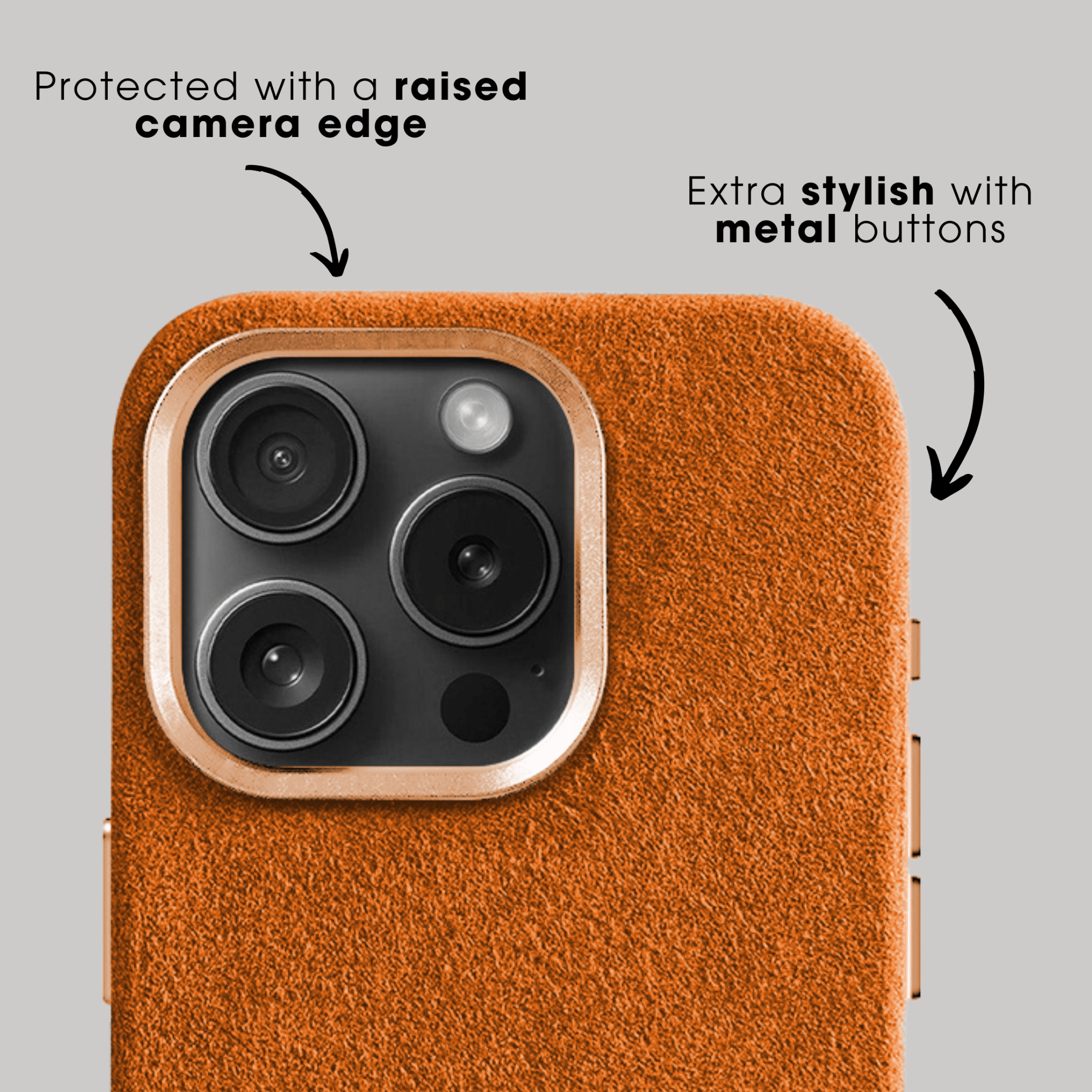 iPhone 15 Pro - Alcantara Case - Orange - Alcanside
