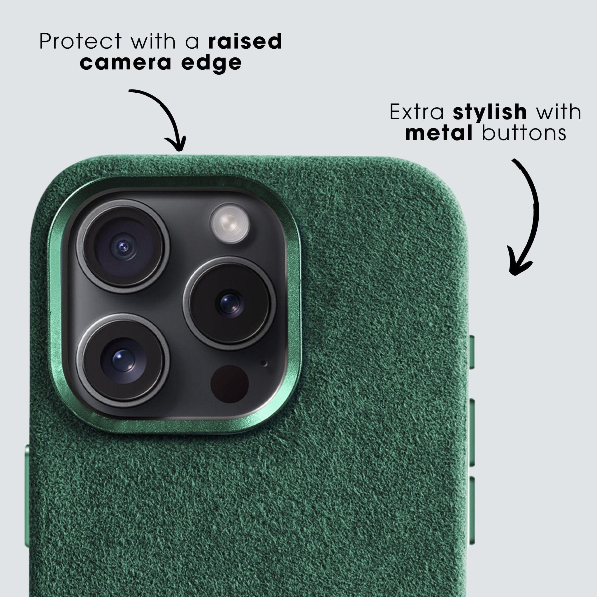 iPhone 15 Pro Max - Alcantara Case - Midnight Green - Alcanside