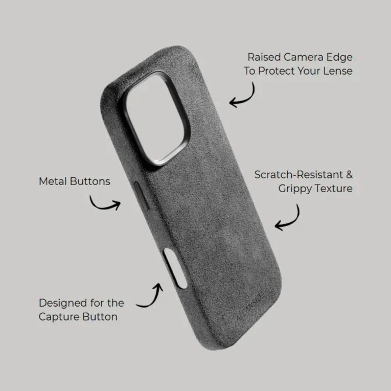 iPhone 16 Pro - Alcantara Case - Nardo Gray - Alcanside