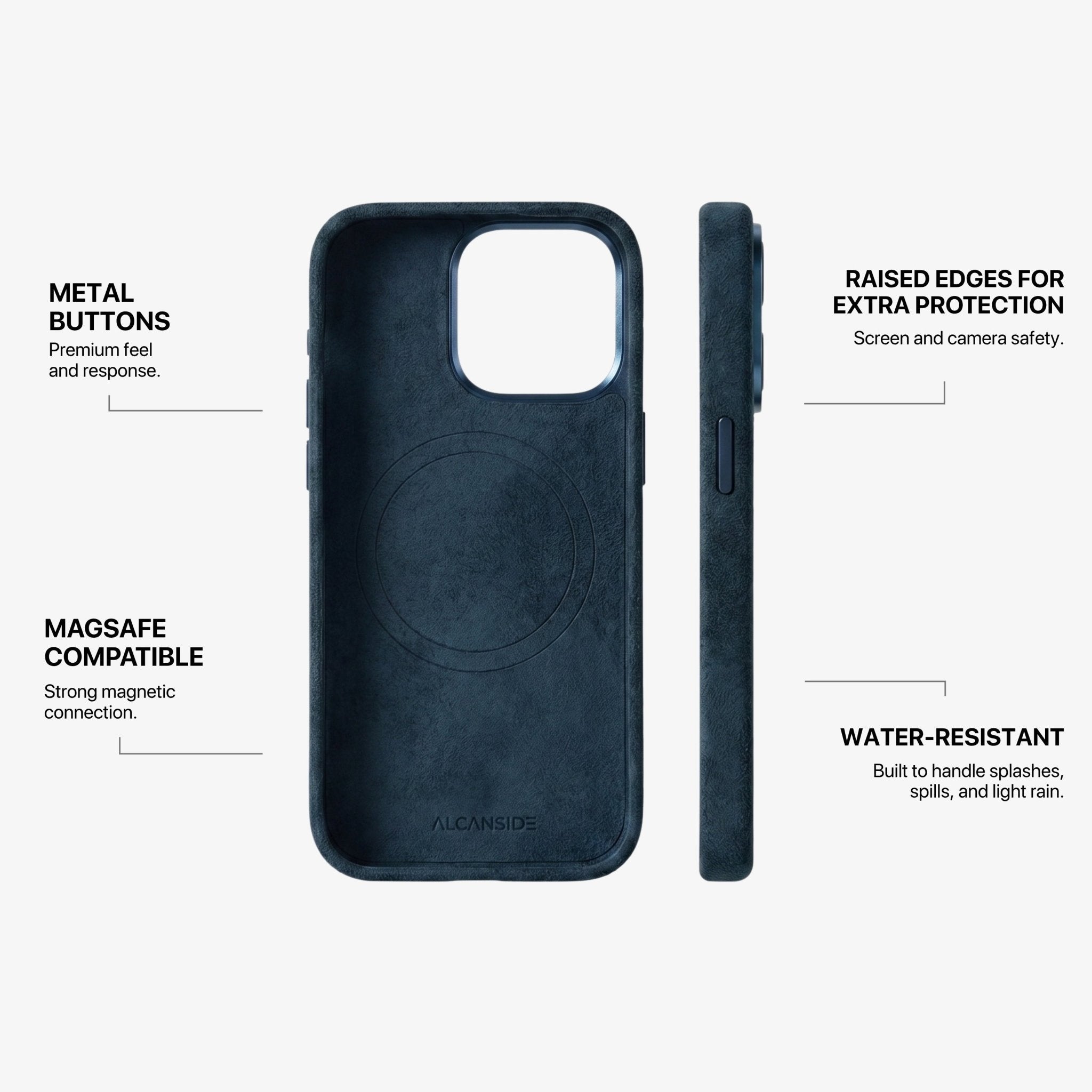 iPhone 16 Pro Max - Alcantara Case - Navy Blue - Alcanside