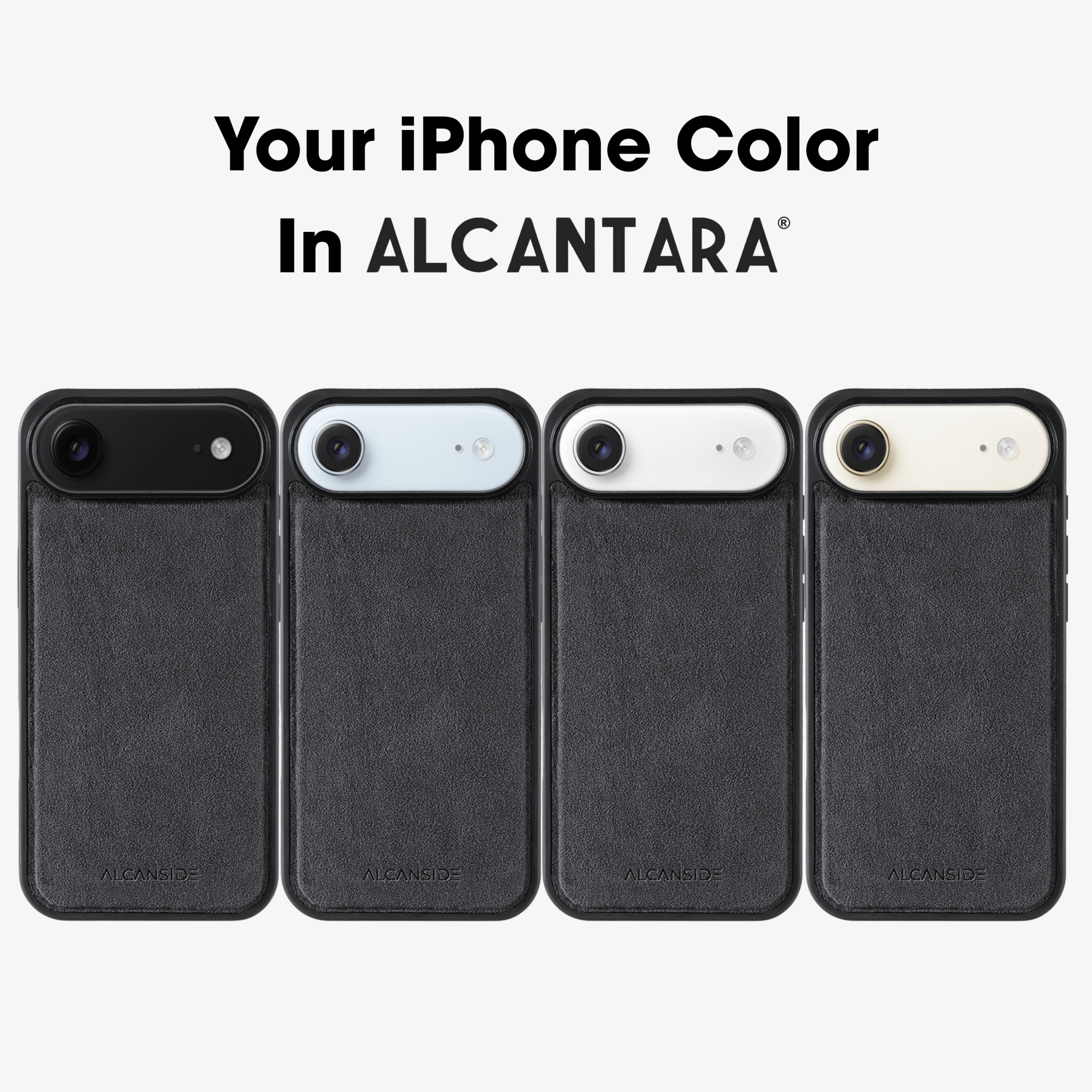 iPhone 17 Air - Alcantara Back Cover - Space Grey - Alcanside