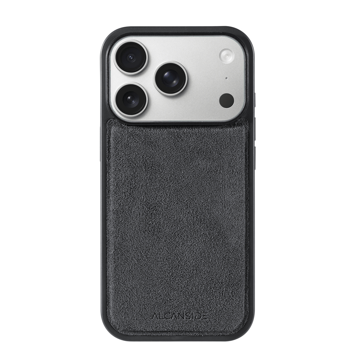ALCANSIDE iPhone 17ProMax Space Grey ケース iPhone 17 Pro Max - Alcantara Back Cover - Space Grey - Alcanside