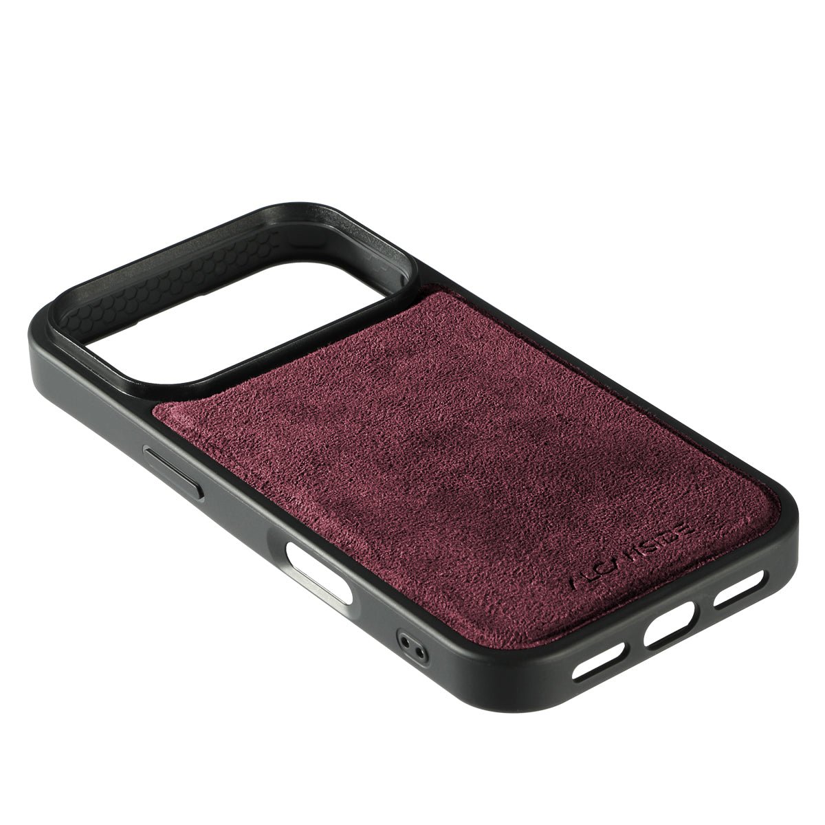 iPhone 17 Pro Max - Alcantara Back Cover - Wine Red - Alcanside