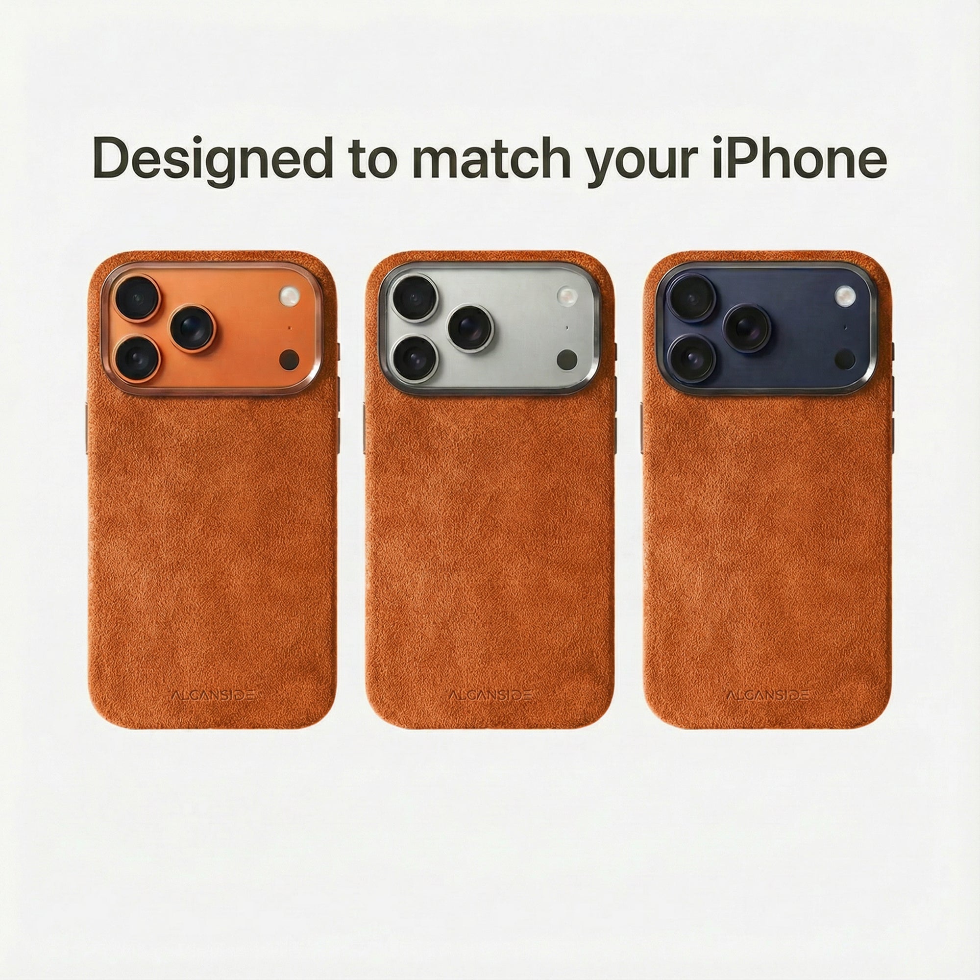 iPhone Alcantara Case - Orange - Alcanside