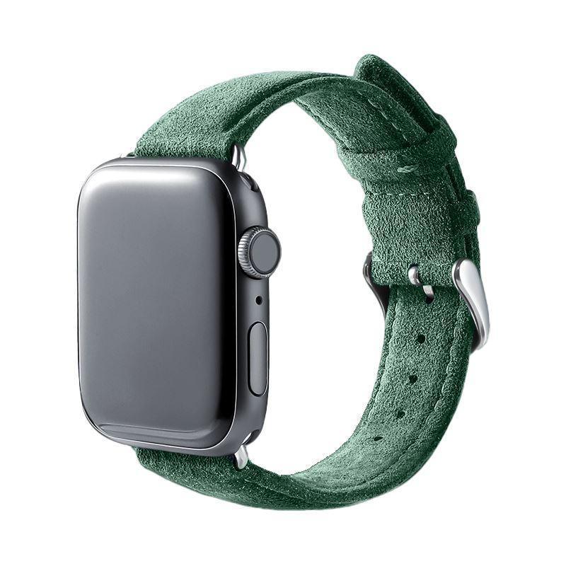 Alcantara Apple Watch Band With Buckle - Midnight Green - 42/44/45