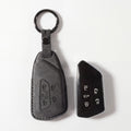 Alcantara Car Key Fob Cover for Volkswagen - Model E with Buckle - Space Grey