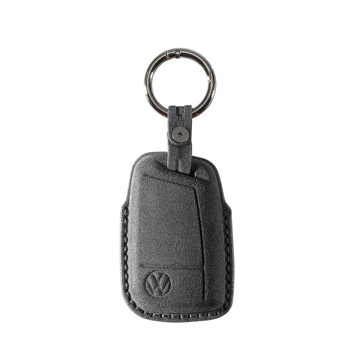 Alcantara Car Key Fob Cover for Volkswagen | Model F with Buckle - Space Grey