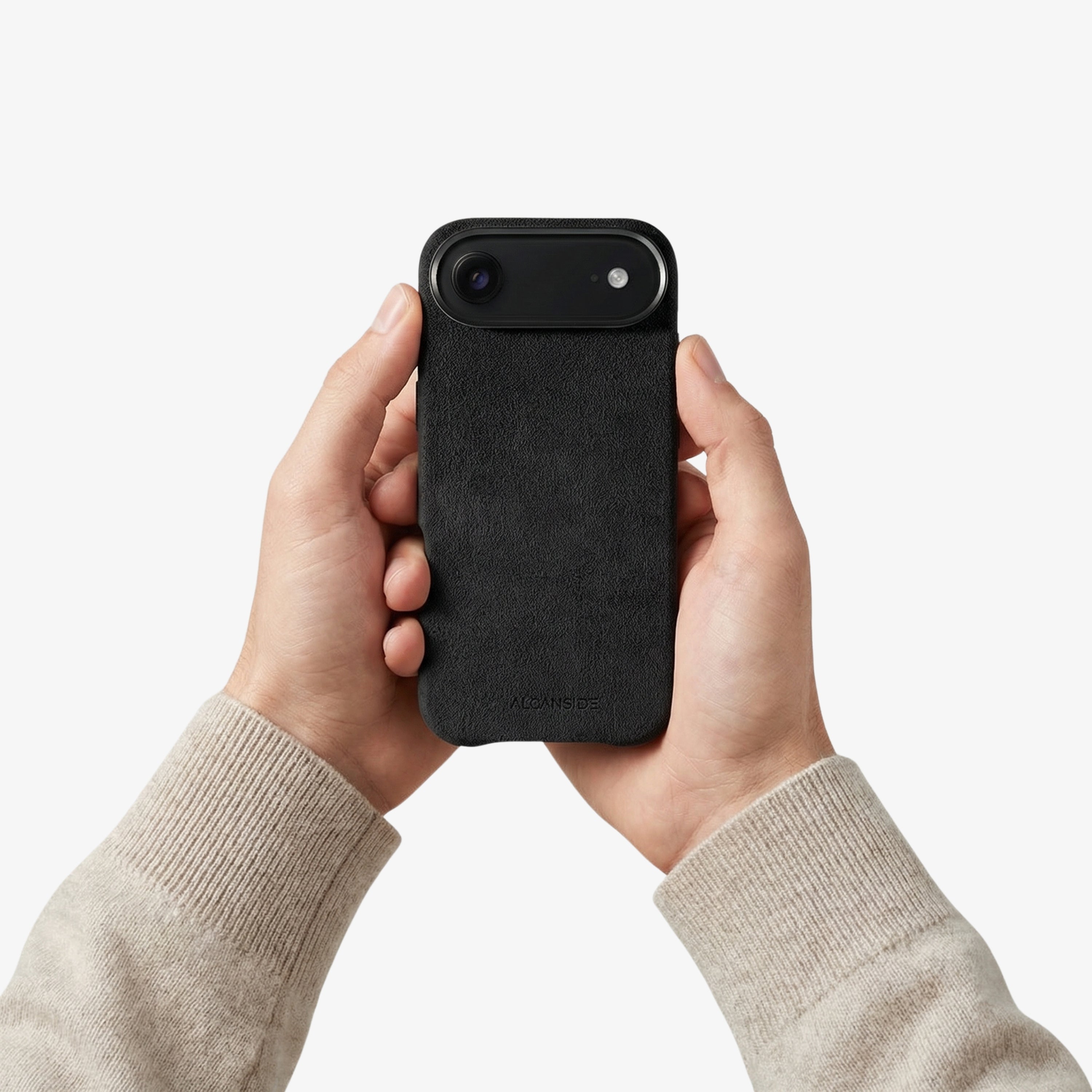 iPhone 17 Air Alcantara® Case · Deep Black | Alcanside