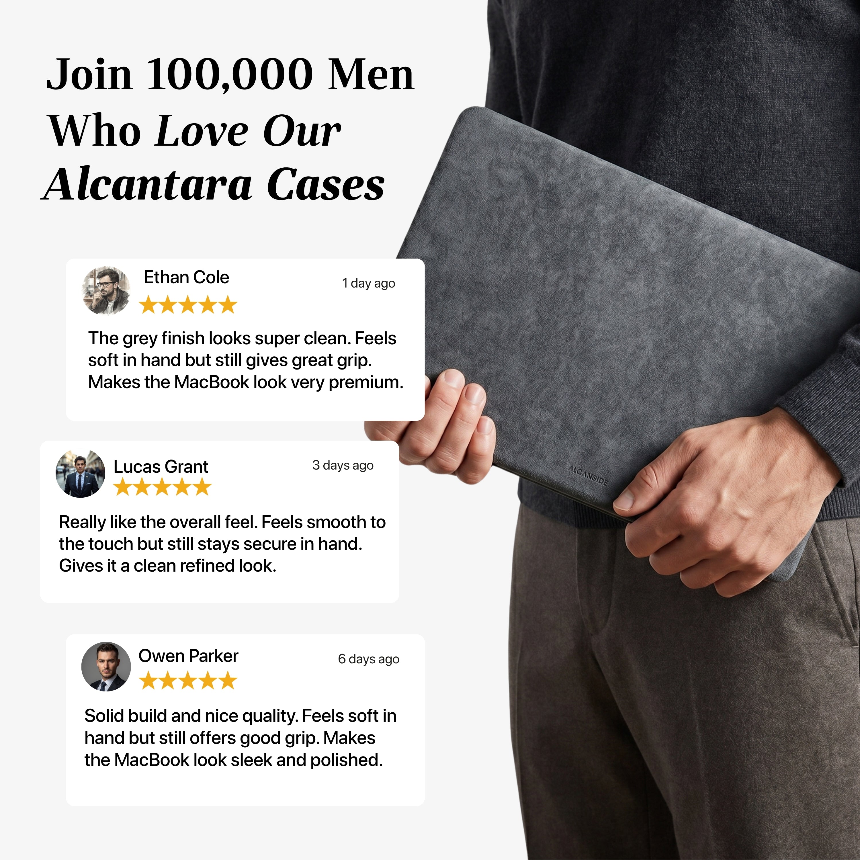Alcantara MacBook Neo Cover – For 13 inch (2026) – Nardo Gray