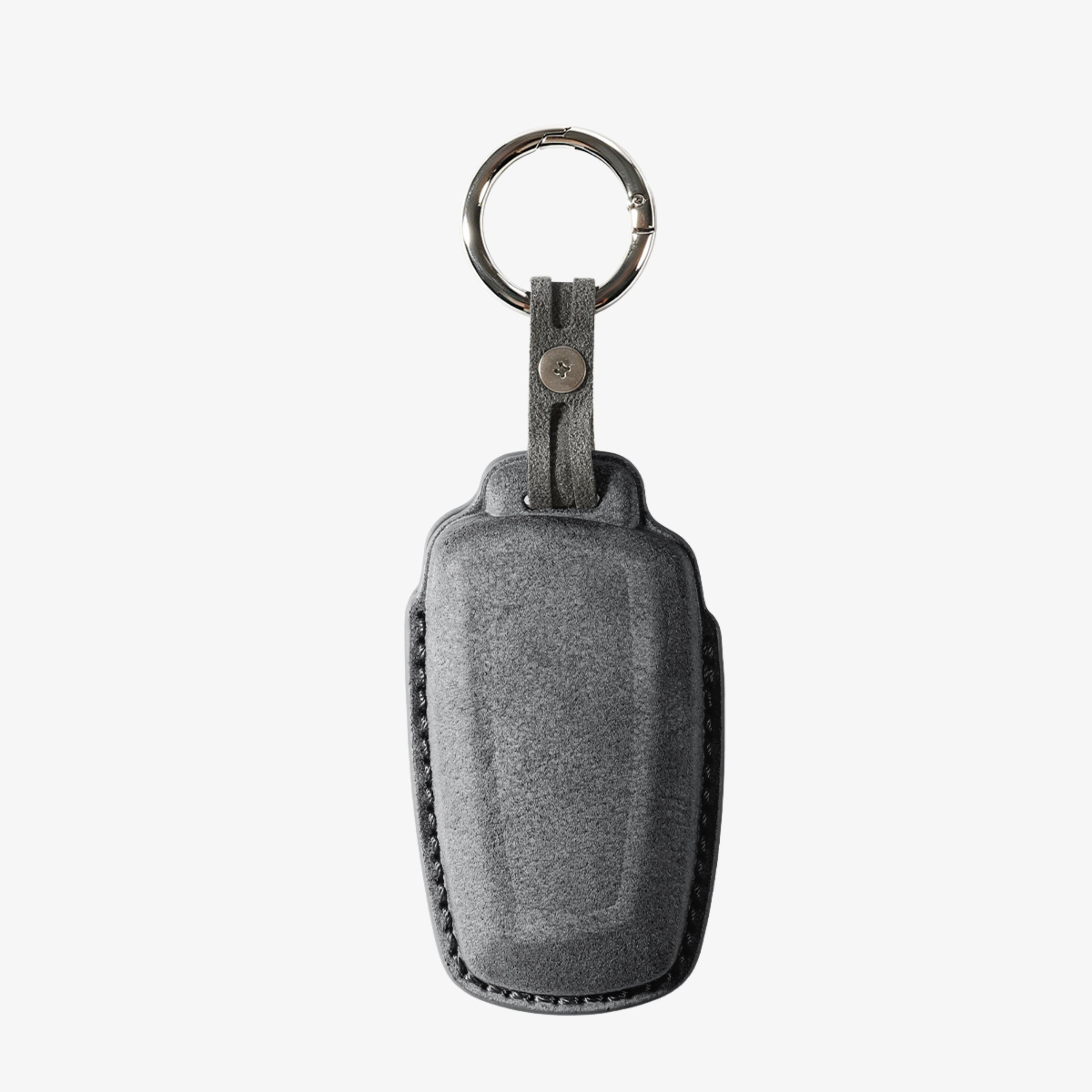 Alcantara Car Key Fob Cover for BMW Model A - Space Grey