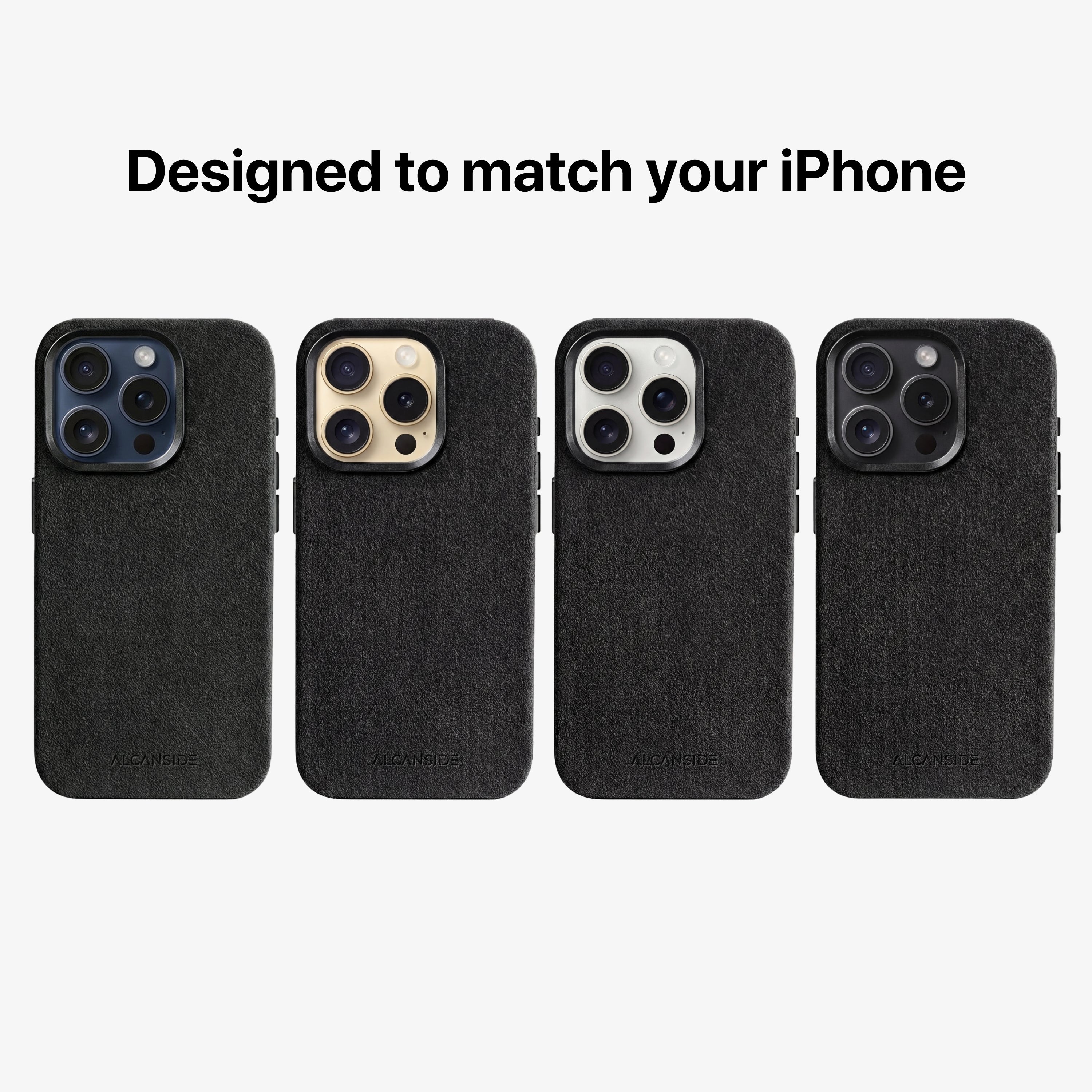 iPhone 15 Pro - Alcantara Case - Deep Black - Alcanside