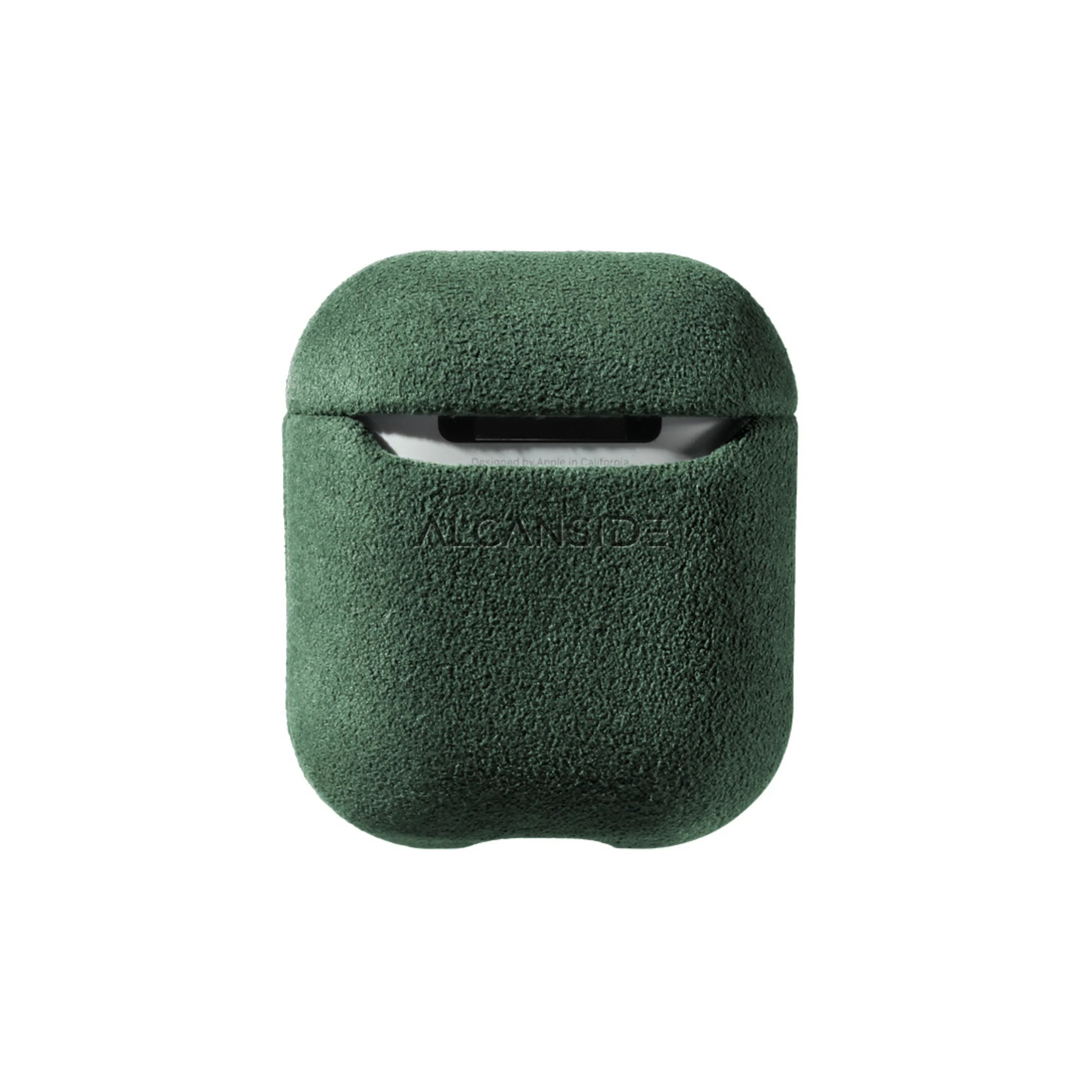 AirPods 1/2 Gen Alcantara Hoesje - Midnight Green