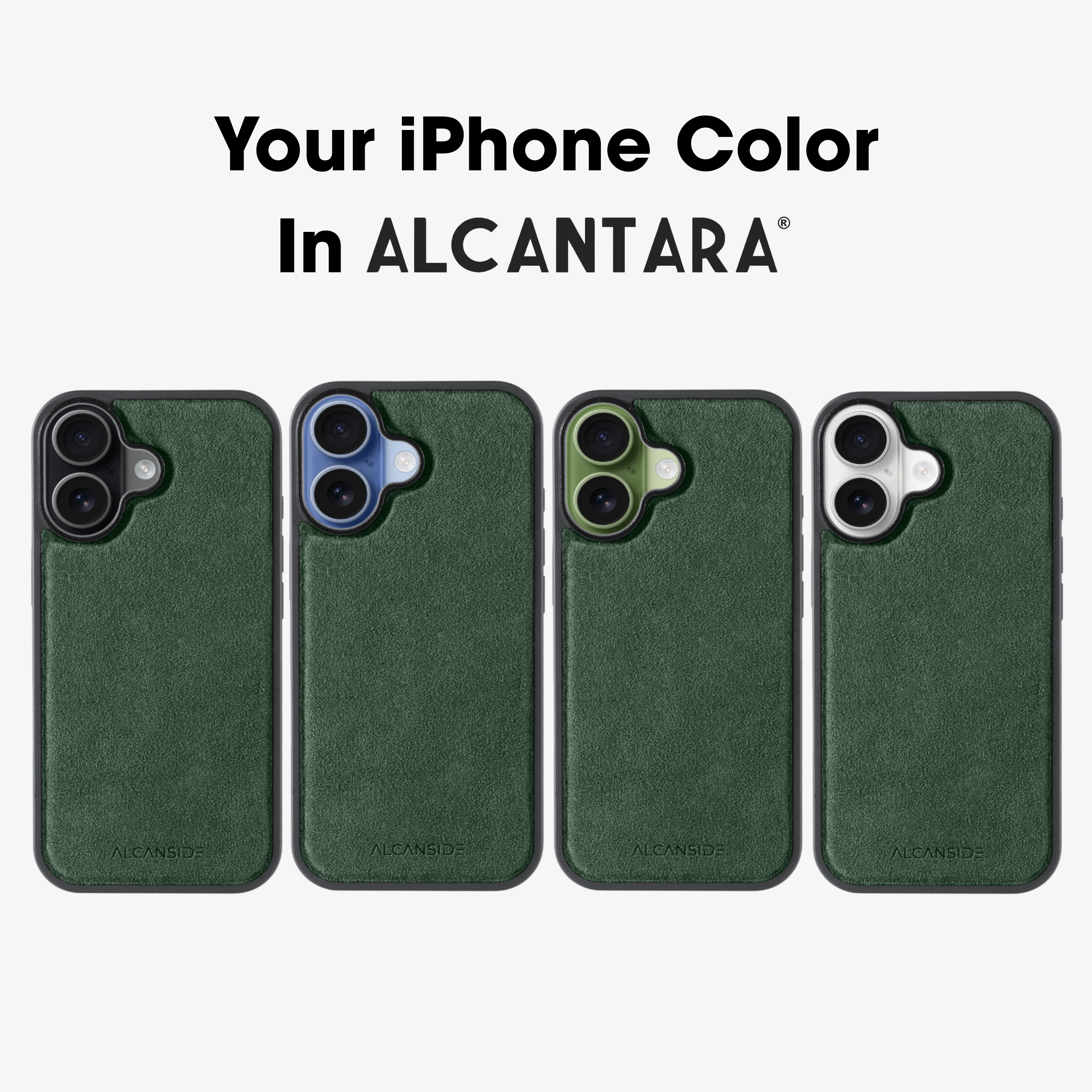 iPhone 17 - Alcantara Back Cover - Midnight Green