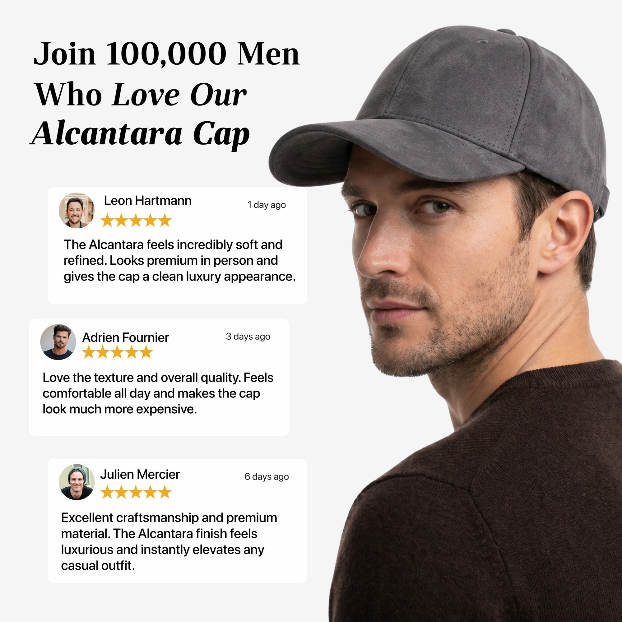 Alcantara Cap - Space Grey - Alcanside
