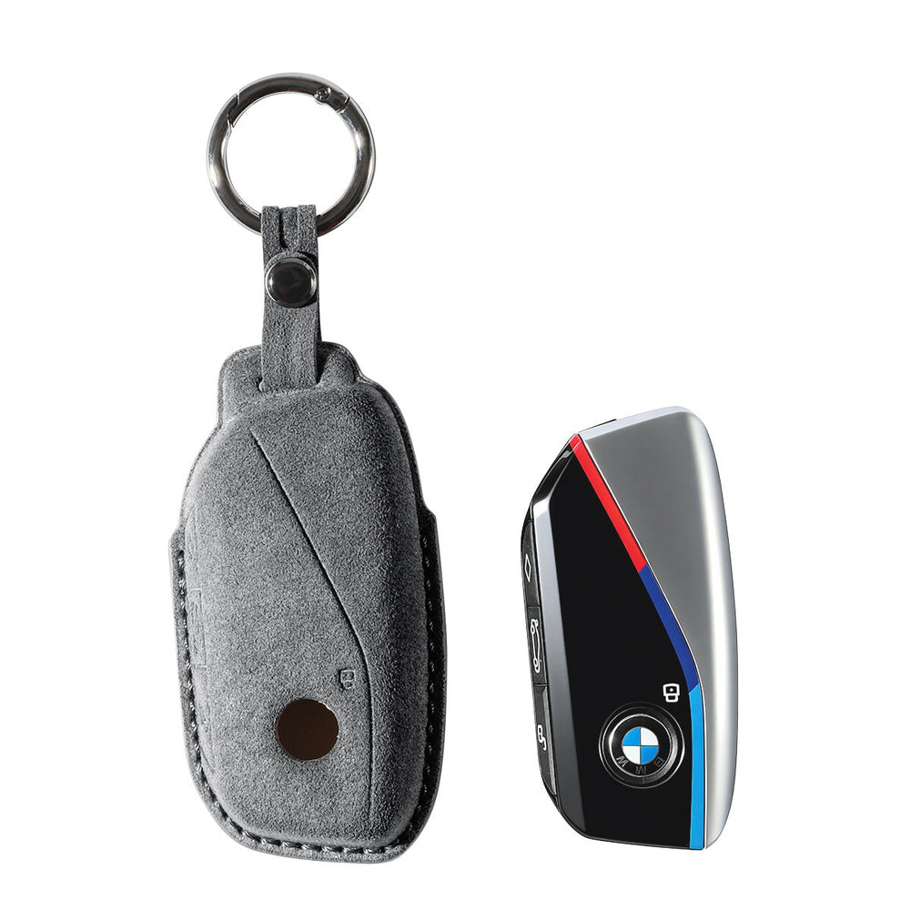 Alcantara Car Key Fob Cover for BMW | Model D with Buckle - Space Grey ...