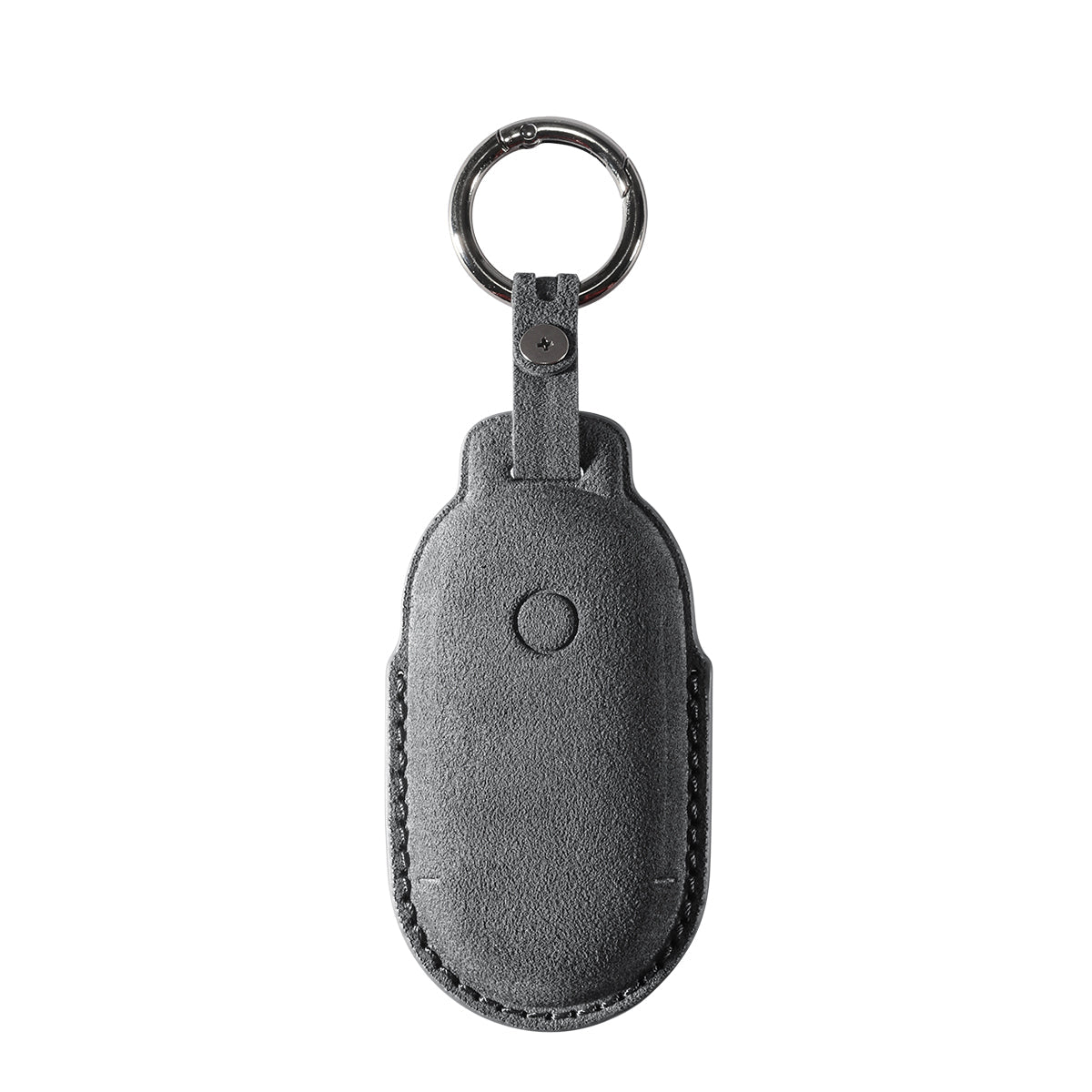 Alcantara Car Key Fob Cover for Mercedes - Benz | Model C with Buckle - Space Grey - Alcanside