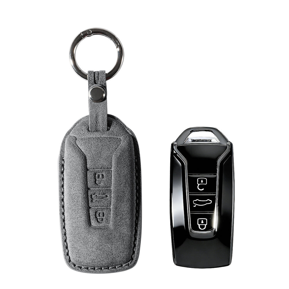 Alcantara Car Key Fob Cover for Volkswagen | Model G with Buckle ...