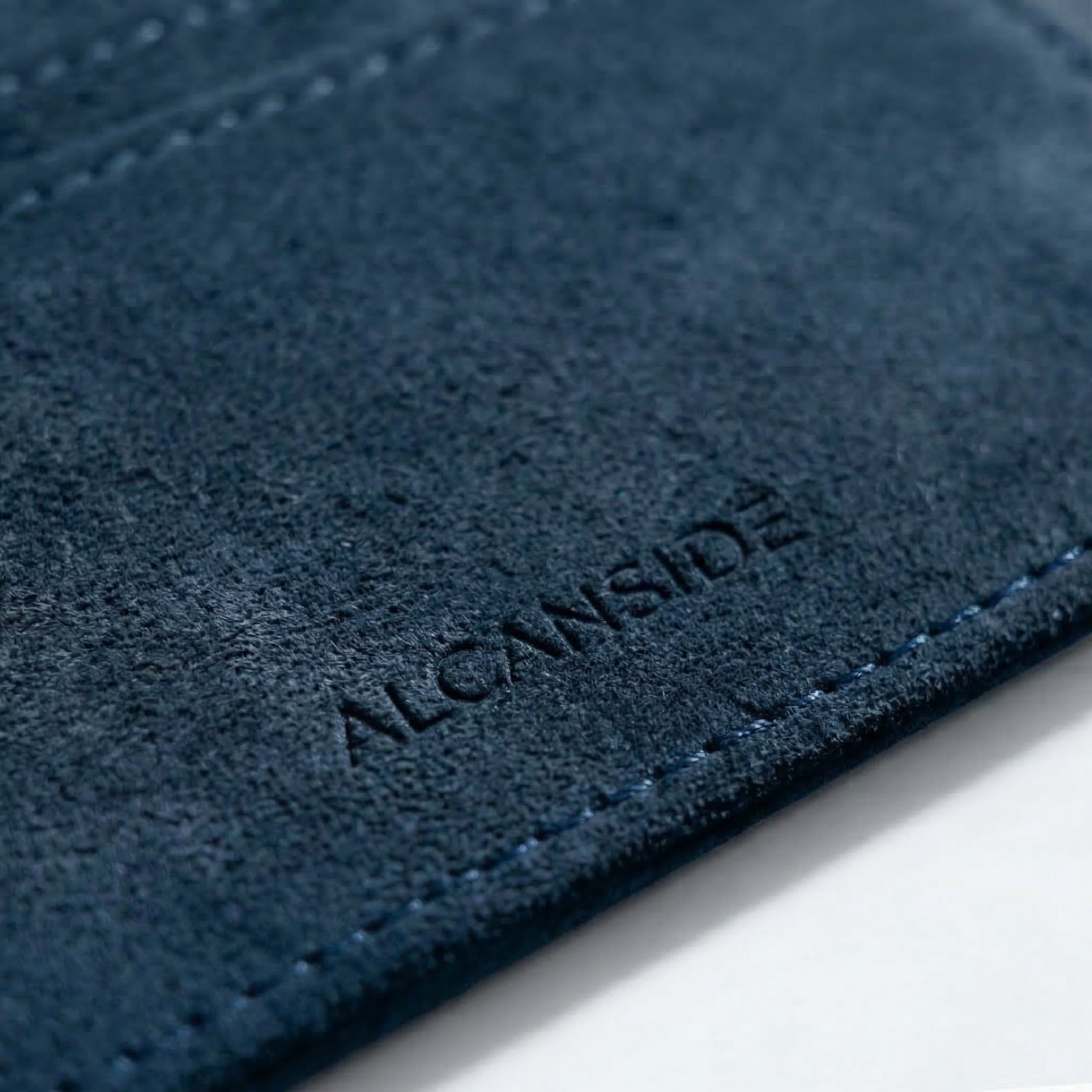 Alcantara Card Wallet - Navy Blue - Alcanside