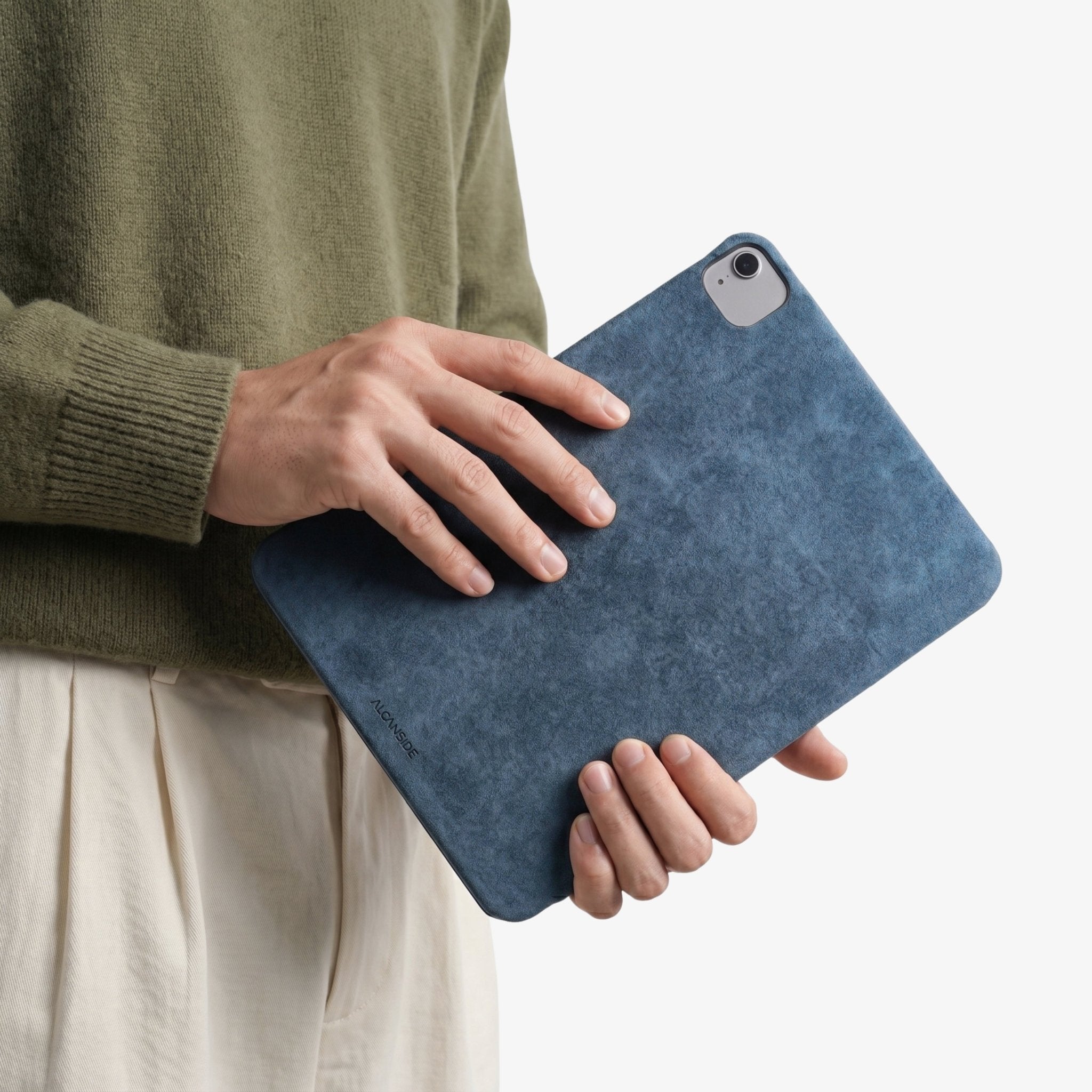 Alcantara iPad Cover - For iPad Air 11 inch (2024/2026) - Ocean Blue - Alcanside