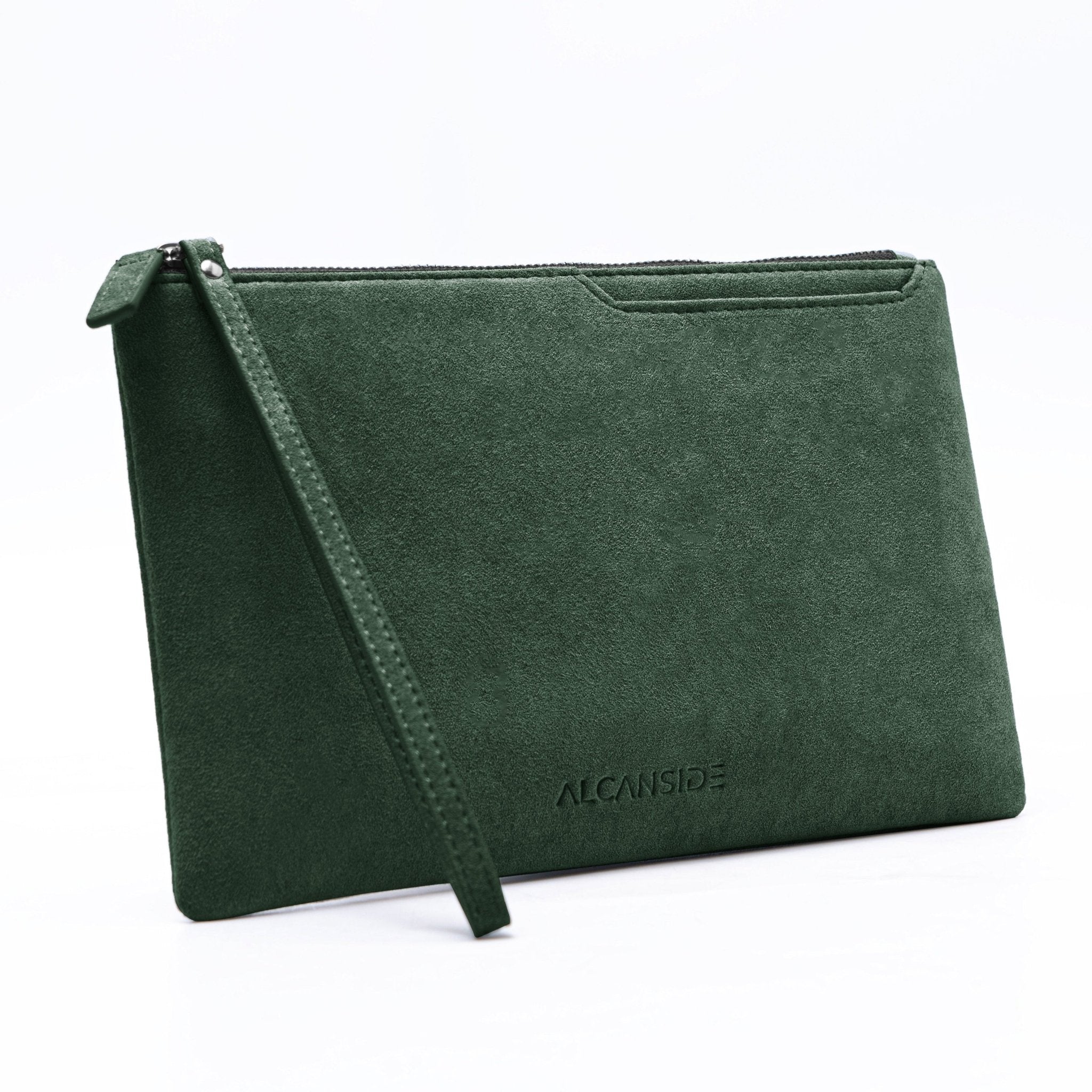 Alcantara Pouch - Midnight Green - Alcanside