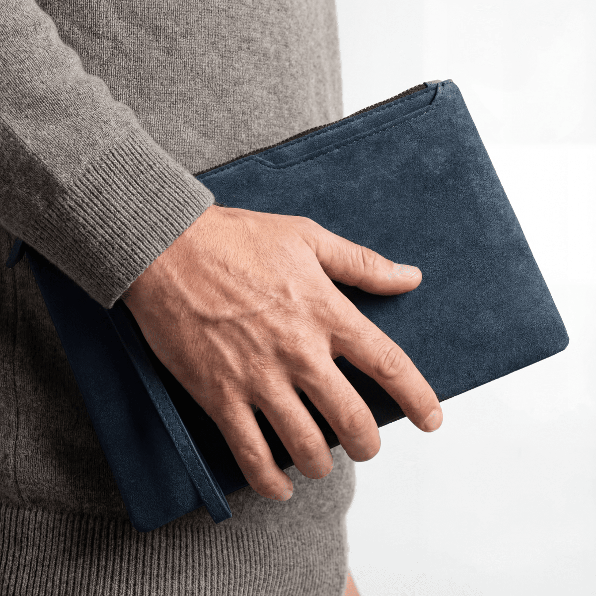 Alcantara Pouch - Navy Blue - Alcanside