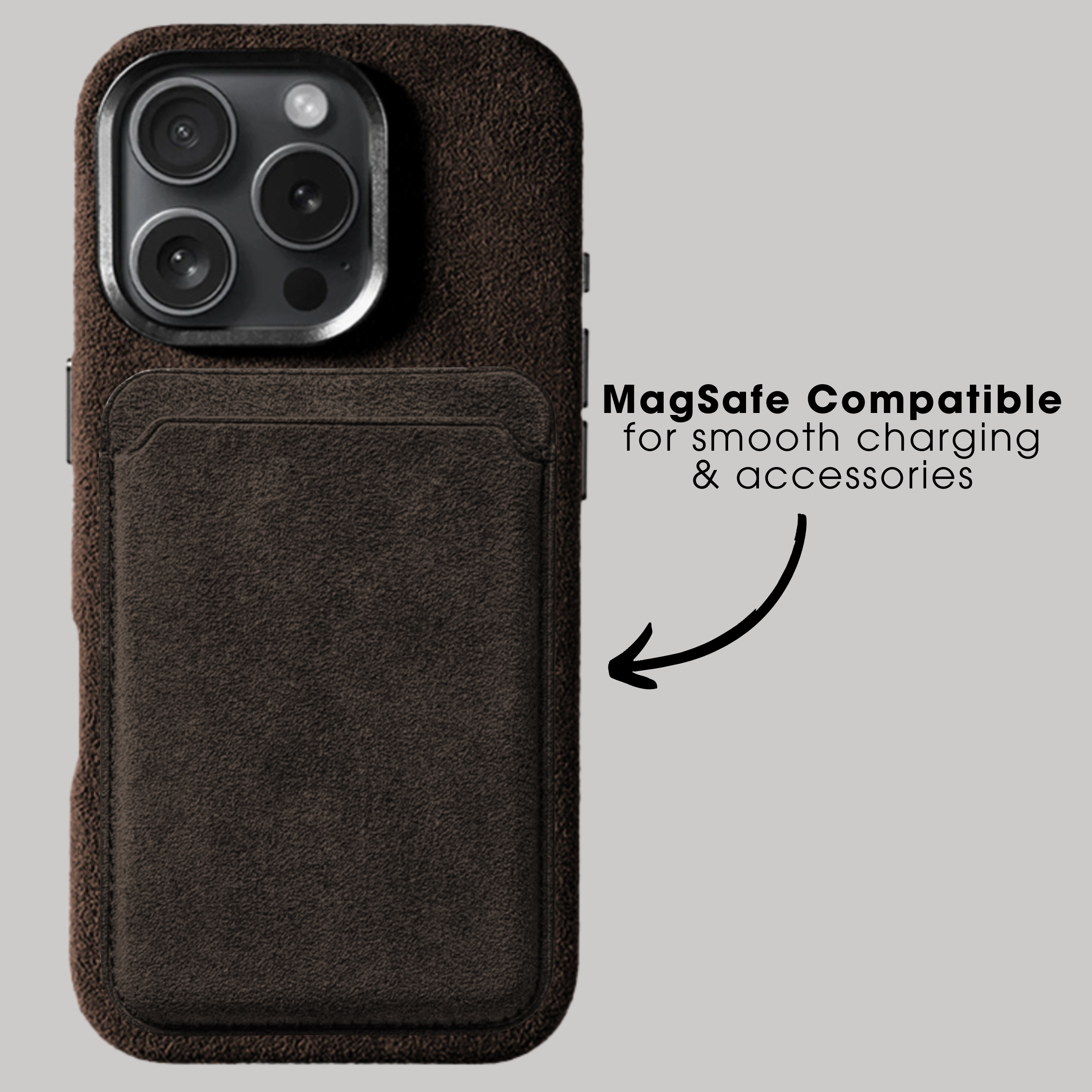 iPhone 16 Pro - Alcantara Case - Chocolate Brown