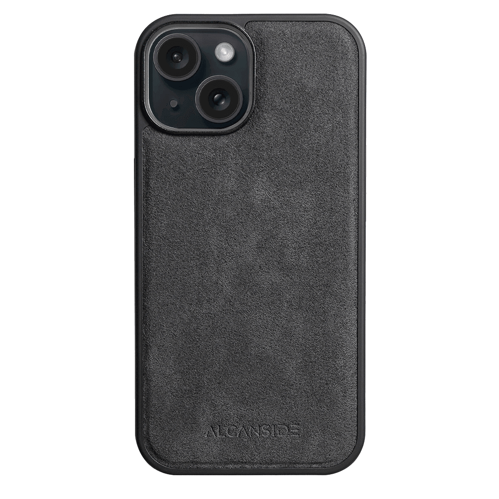 iPhone 15 - Alcantara Back Cover - Space Grey - Alcanside