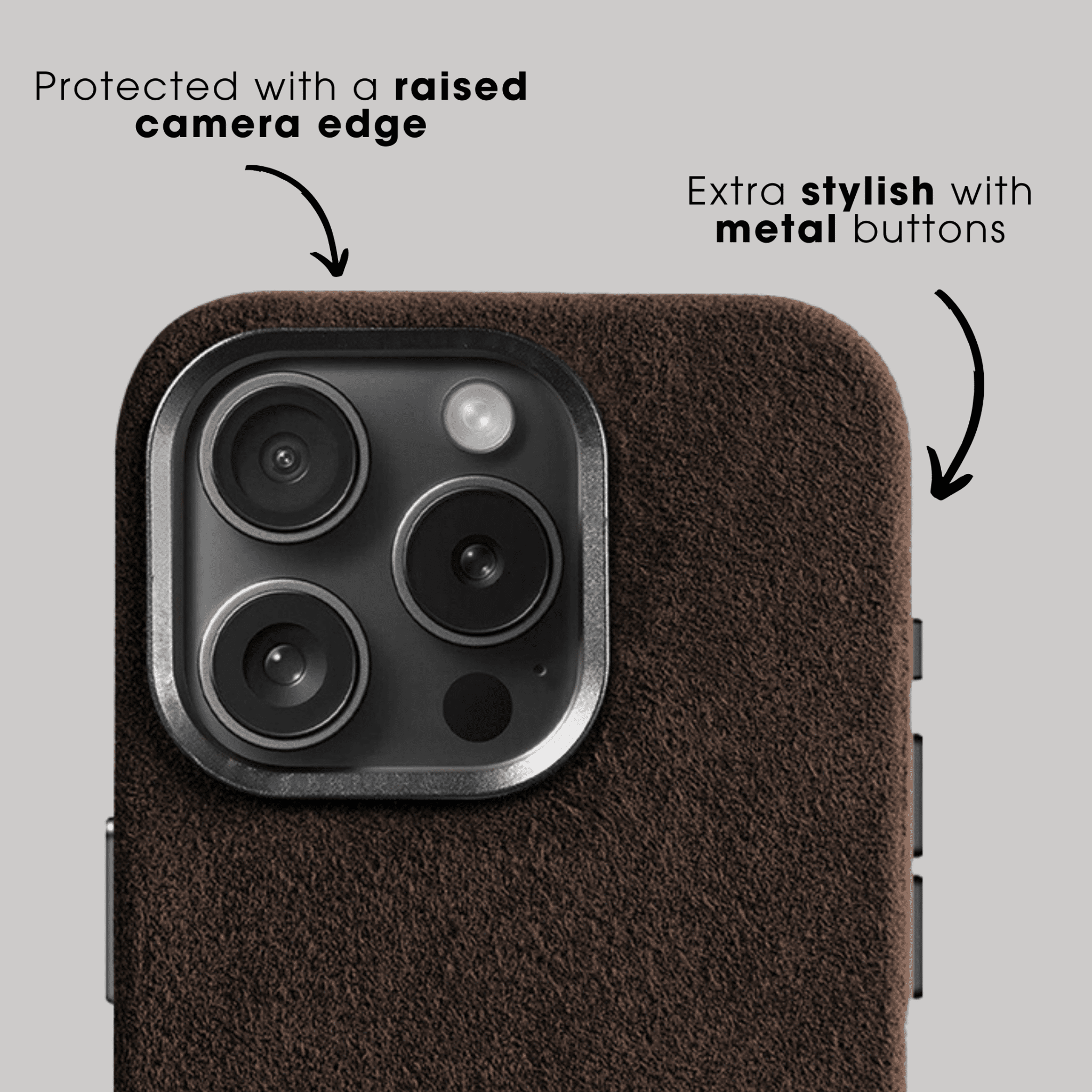 iPhone 15 Pro - Alcantara Case - Chocolate Brown - Alcanside
