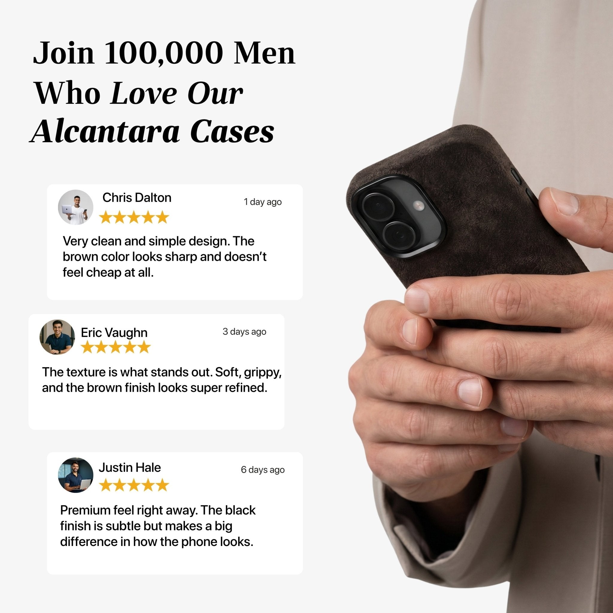 iPhone 16 - Alcantara Case - Chocolate Brown - Alcanside