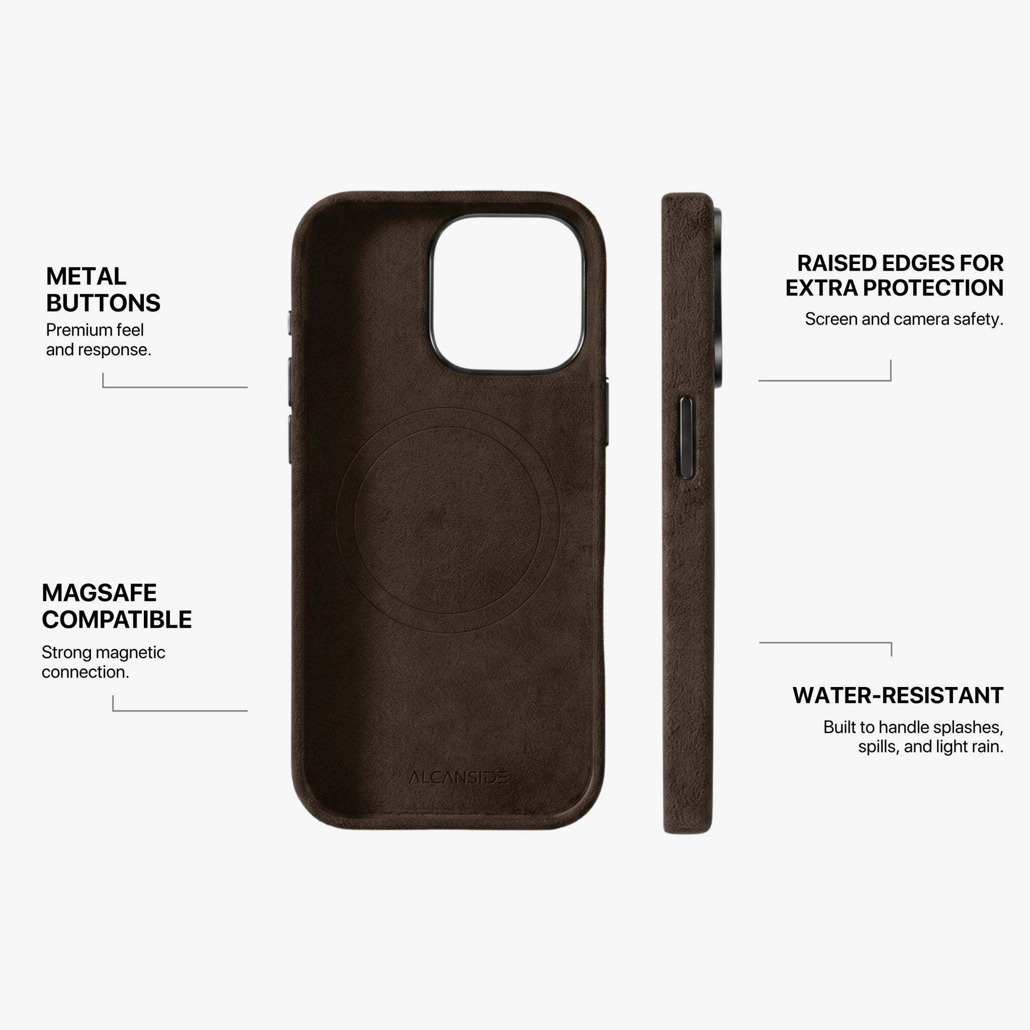 iPhone 16 - Alcantara Case - Chocolate Brown - Alcanside