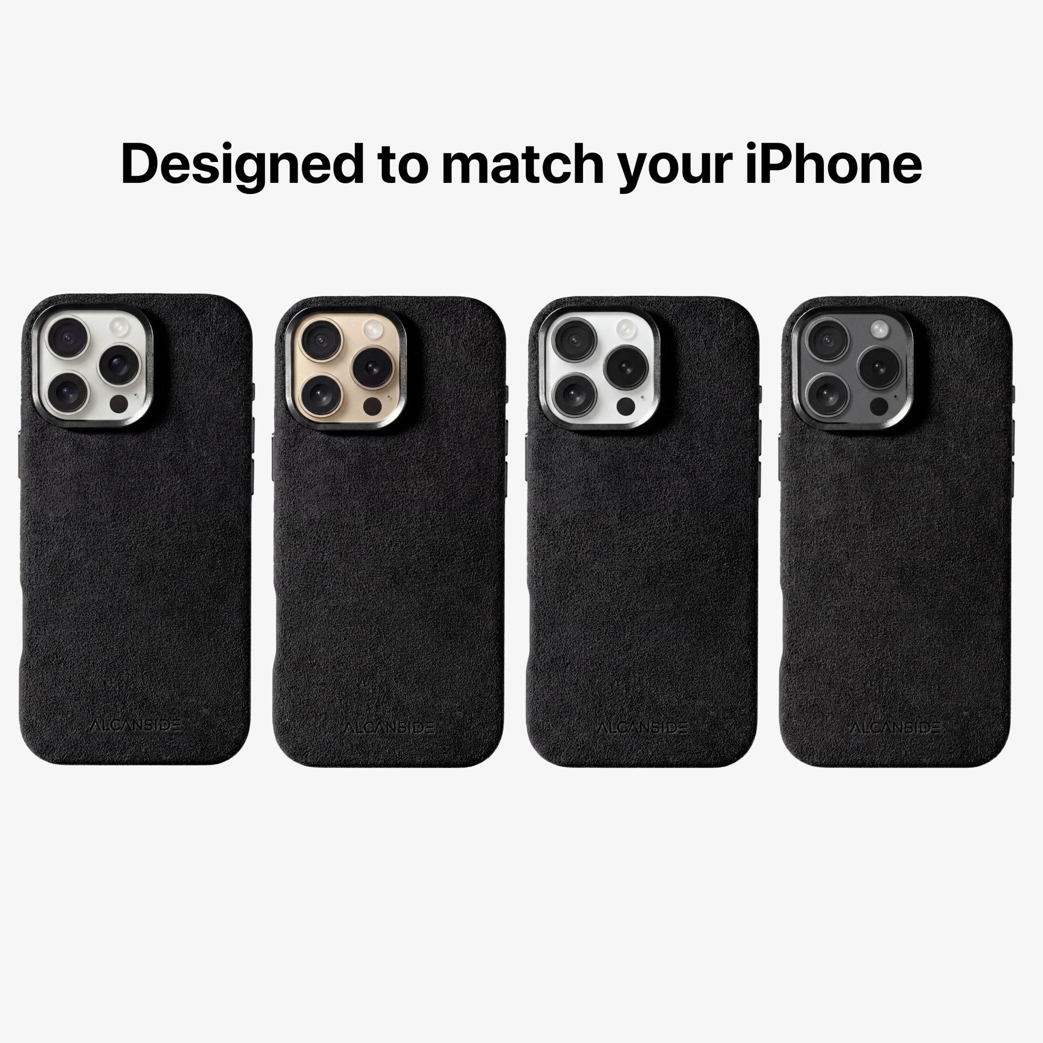 iPhone 16 Pro - Alcantara Case - Deep Black - Alcanside