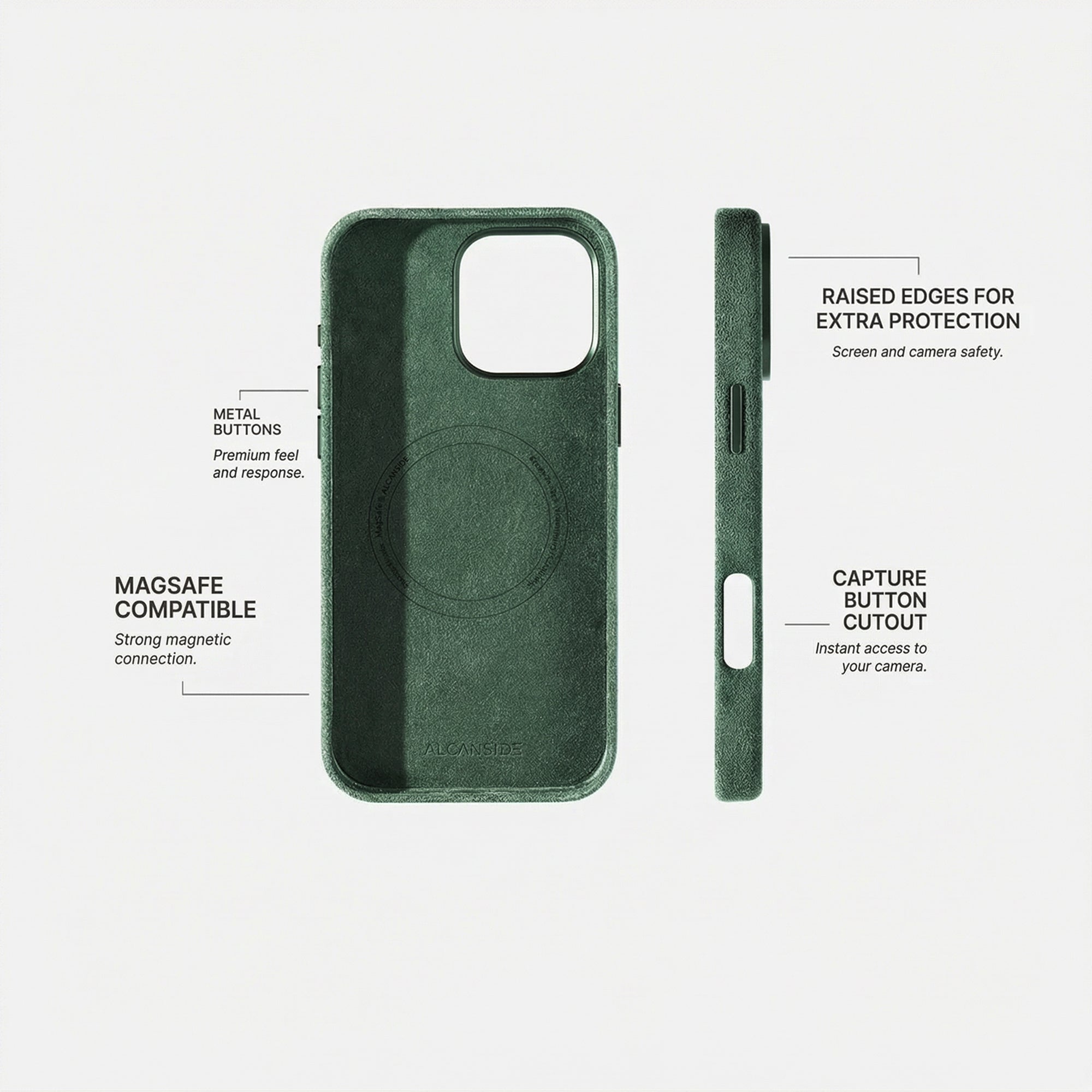iPhone 16 Pro Max - Alcantara Case- Midnight Green - Alcanside