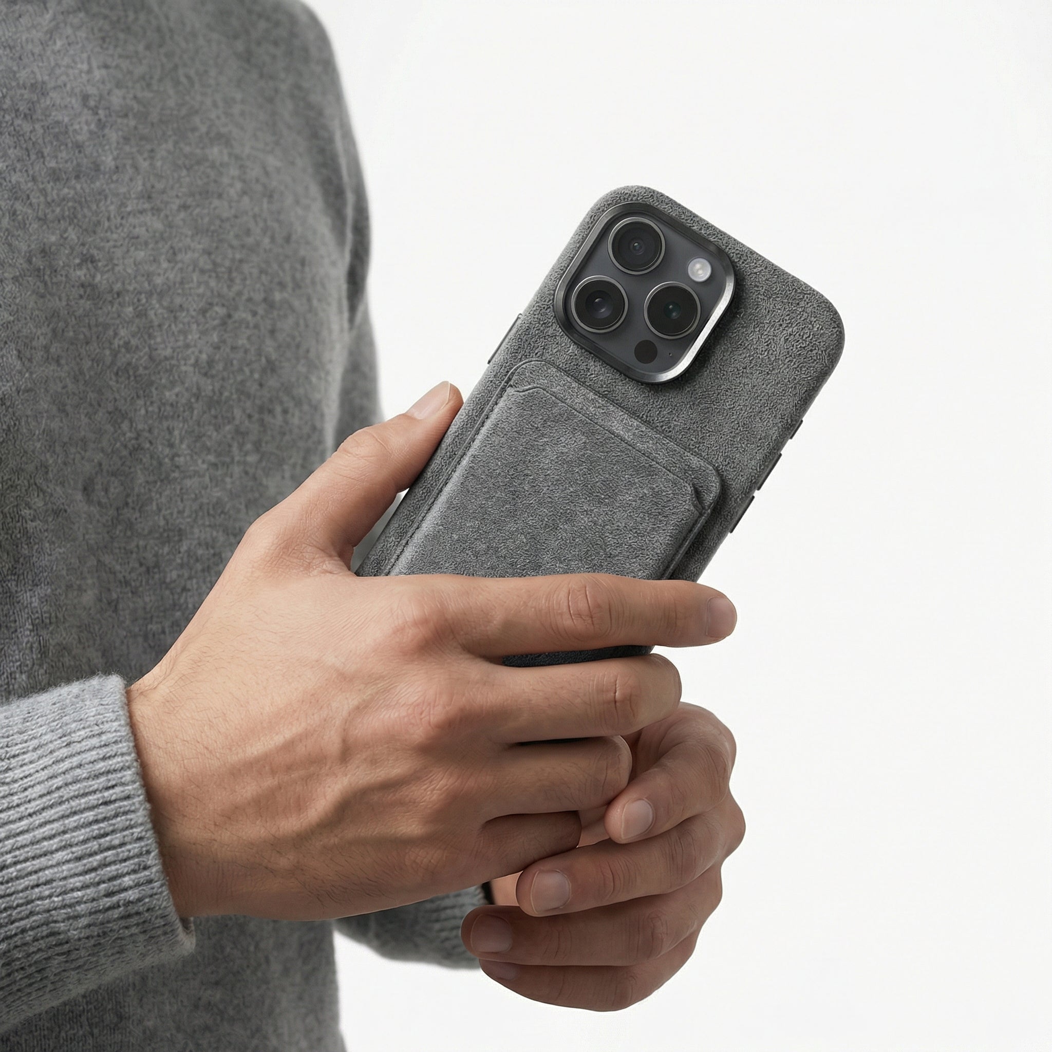 iPhone 16 Pro - Alcantara Case - Nardo Gray - Alcanside