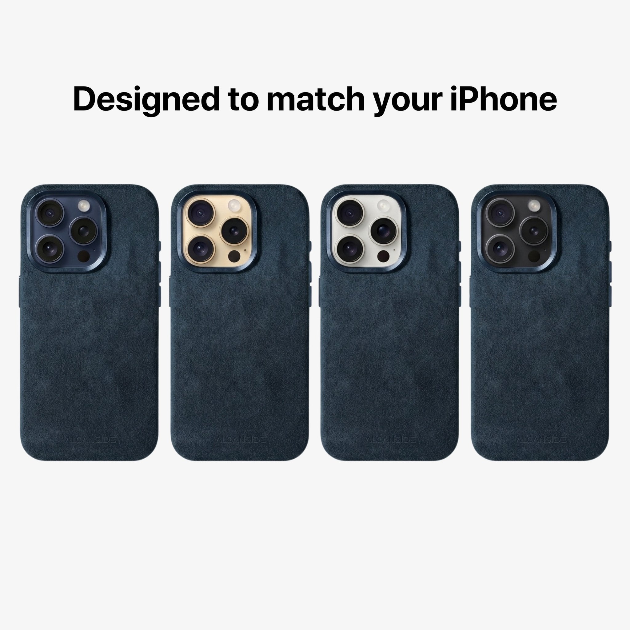 iPhone 16 Pro - Alcantara Case - Navy Blue - Alcanside